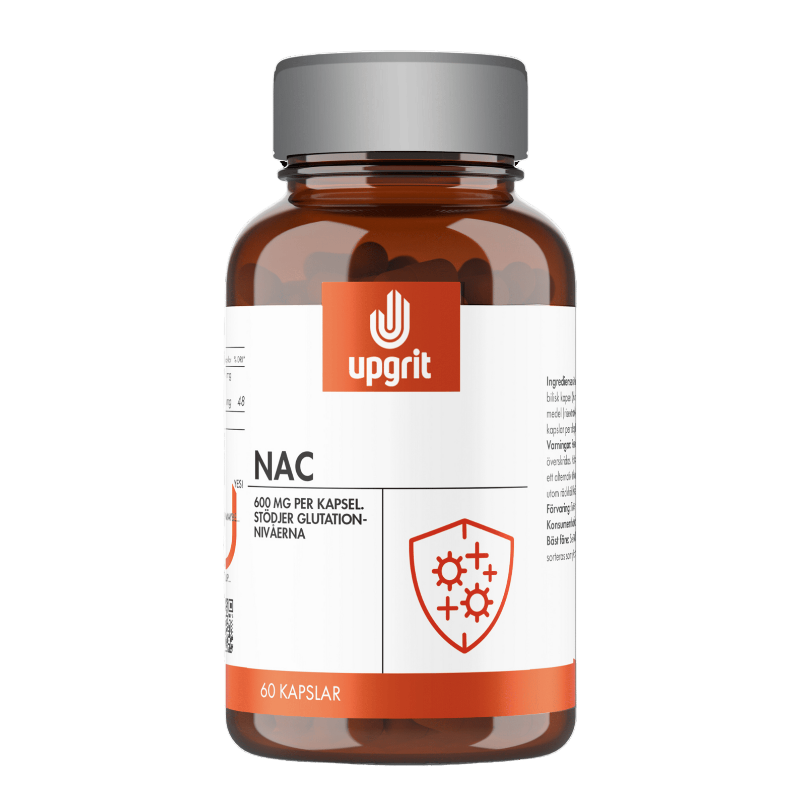 Upgrit NAC 600 mg (N-acetyl L-cystein) 60 kapslar