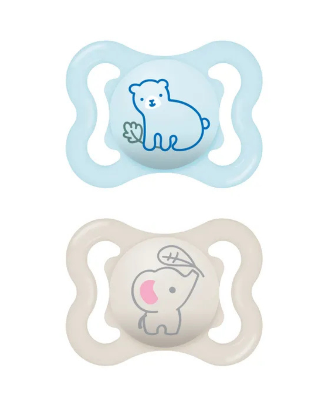 MAM Air Nappar 0-6 Månader Silikon 2 st - Olika färger