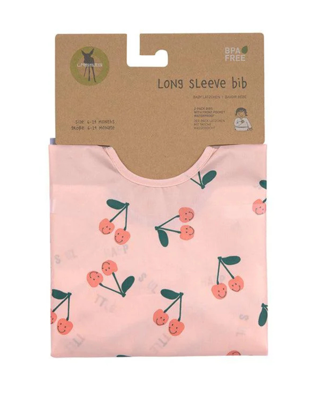 Lässig Haklapp Med Ärm Happy Fruits Cherry 2 st
