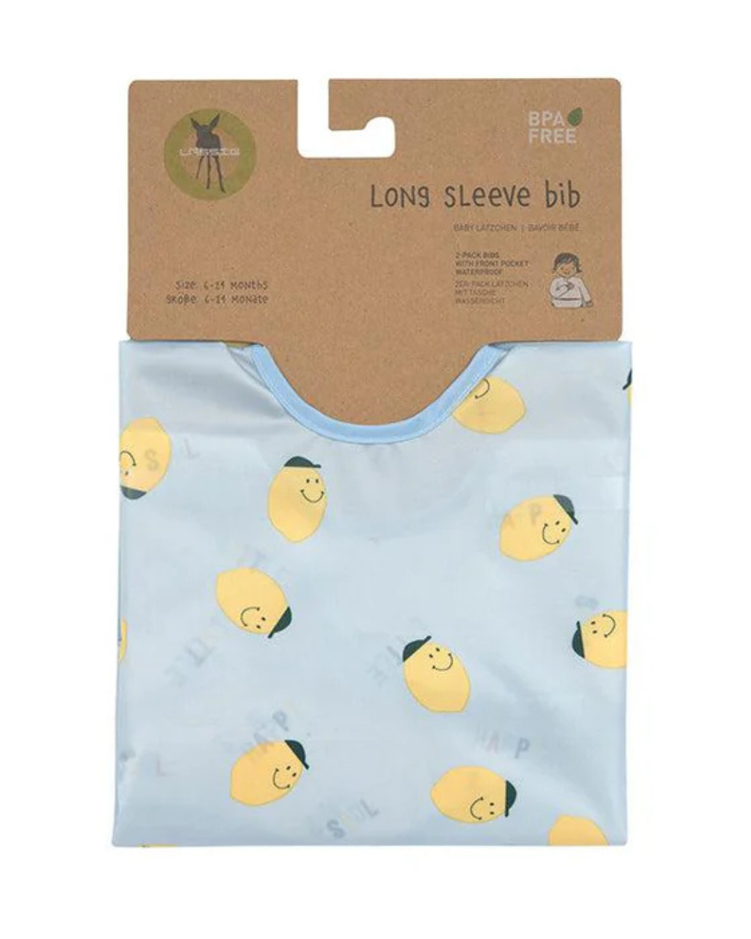 Lässig Haklapp Med Ärm Happy Fruits Lemon 2st