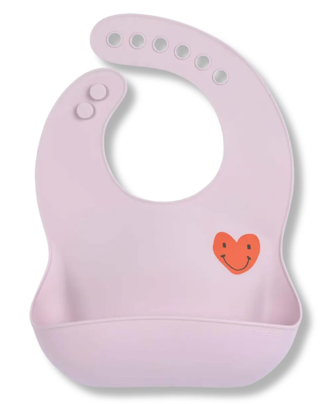 Lässig Haklapp i Silikon Happy Rascals Heart Lavender