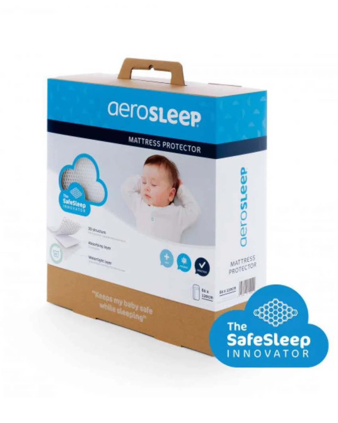 Aerosleep SafeSleep Madrasskydd 3D Protector 60 x 120 cm