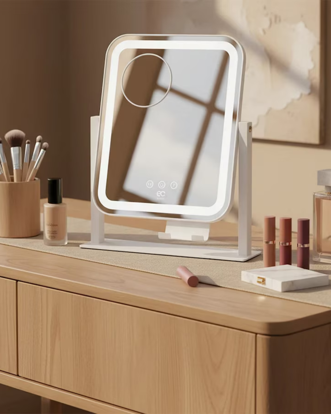 EC by Wilfa Glowing Sminkspegel Stockholm design 25×30 cm