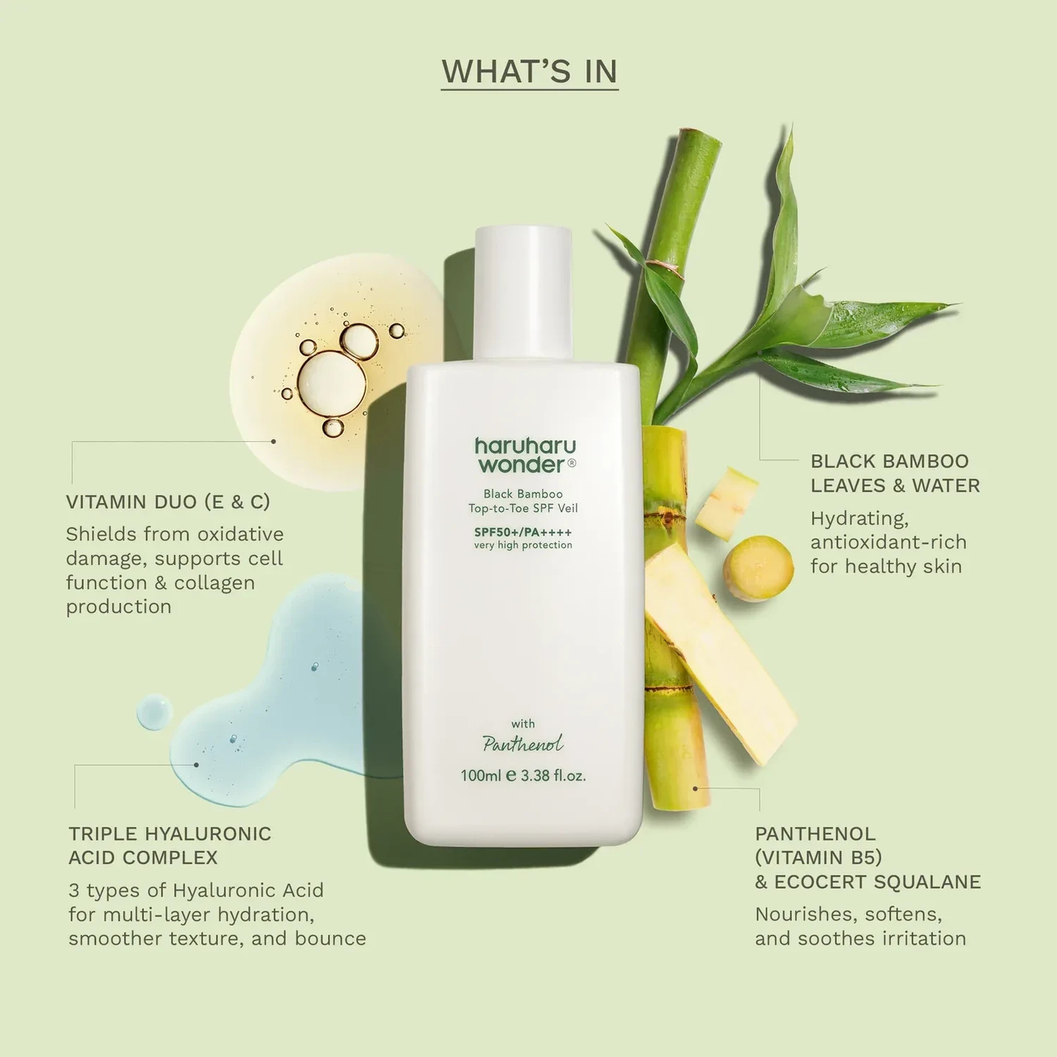 Haruharu Wonder Black Bamboo Top-to-Toe SPF Veil SPF50+ 100 ml