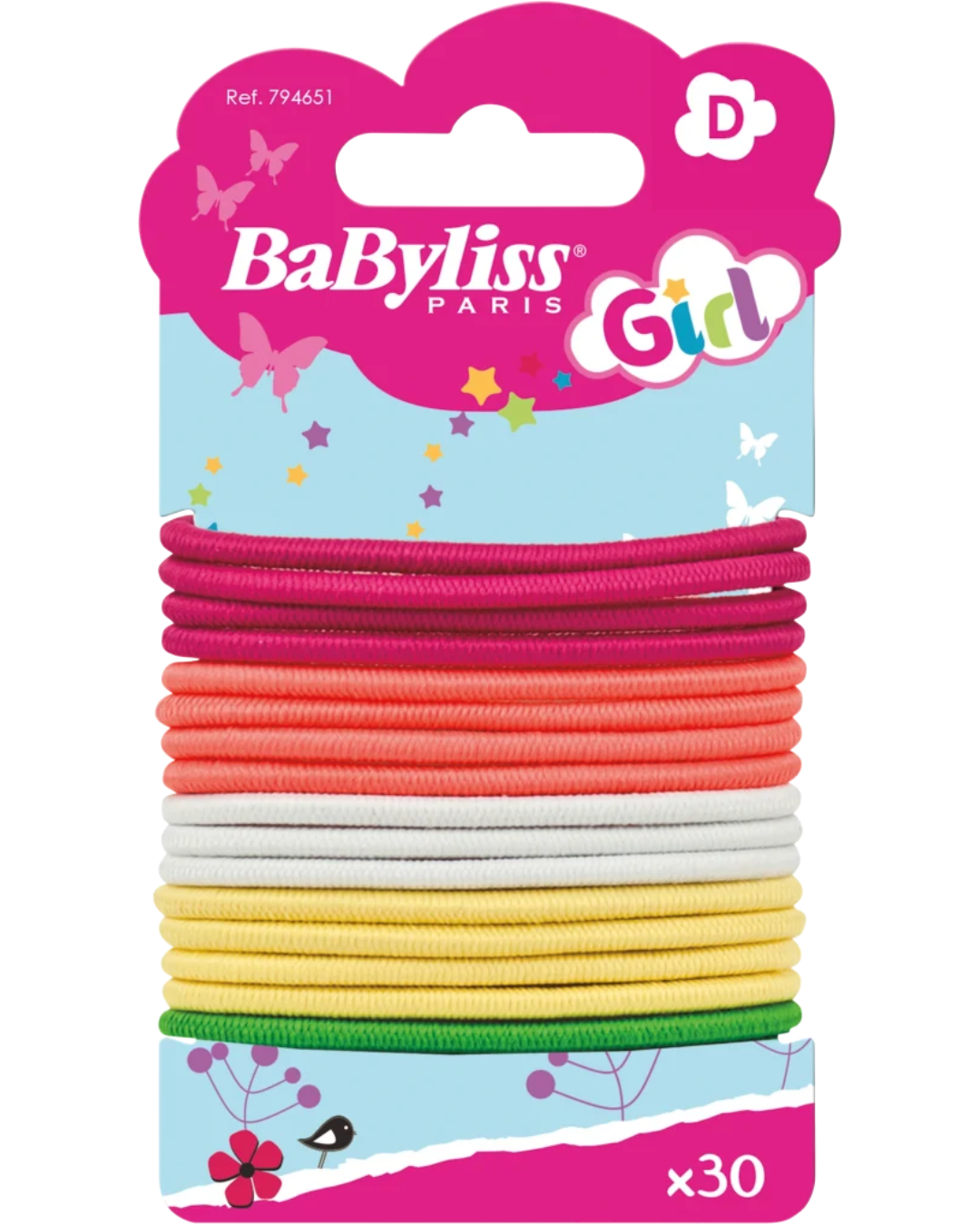BaByliss Hårsnoddar Kids blandade färger 30 st