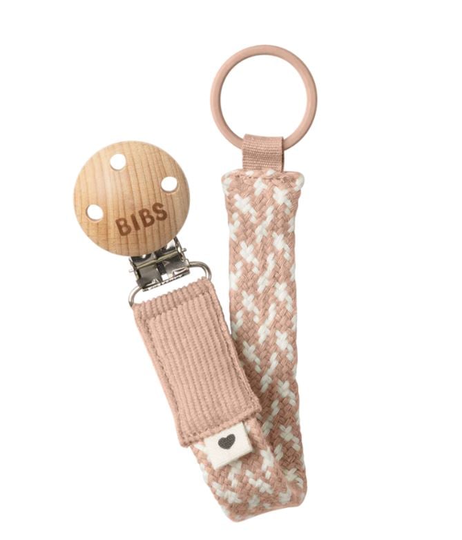 BIBS Pacifier Braid Blush/Ivory 1 st