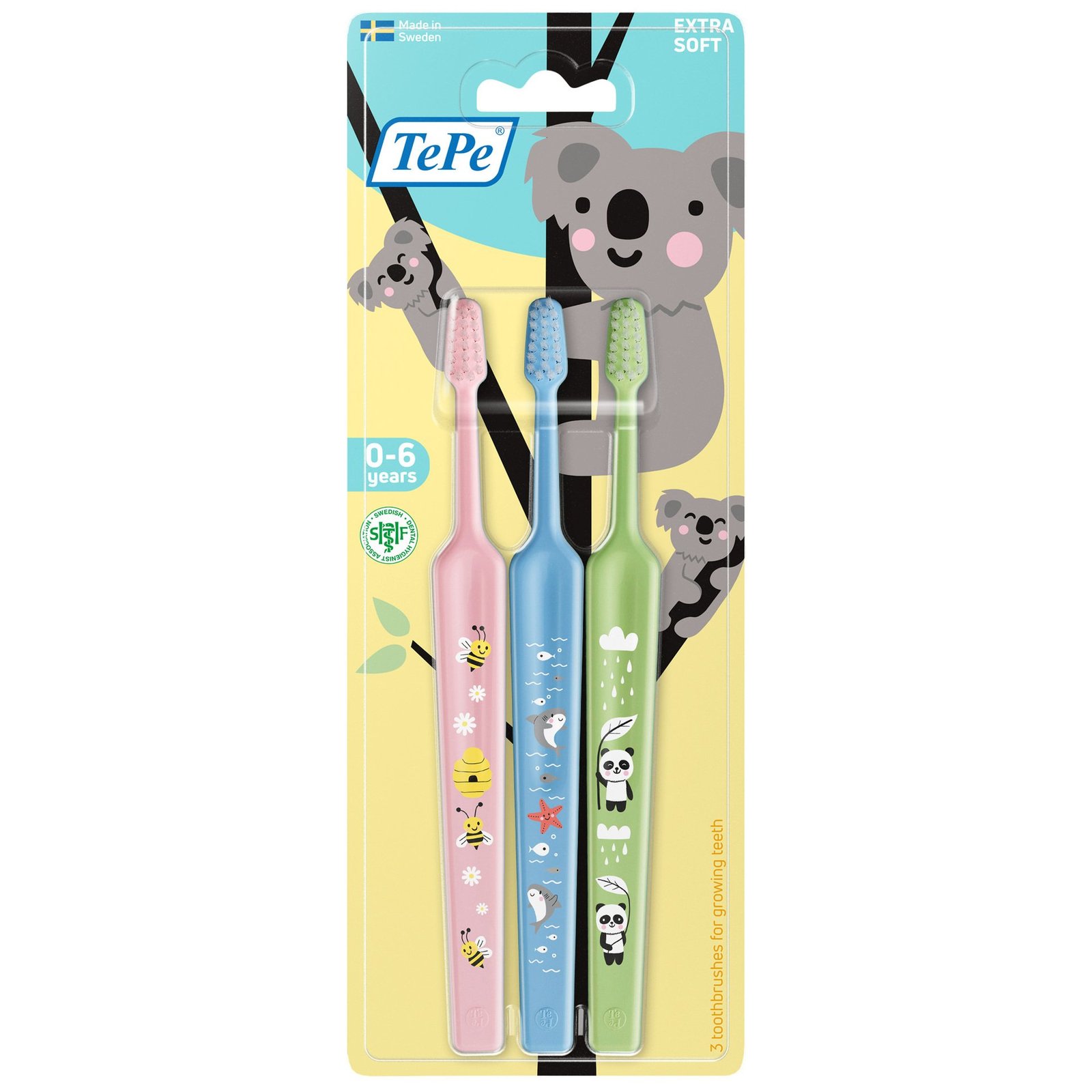 TePe Mini Extra Soft 0-6 år 3 st