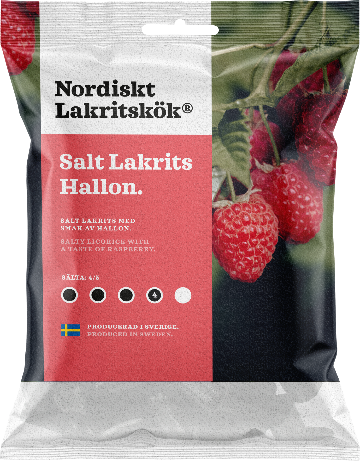 Nordiskt Lakritskök Salt Lakrits Hallon 120g