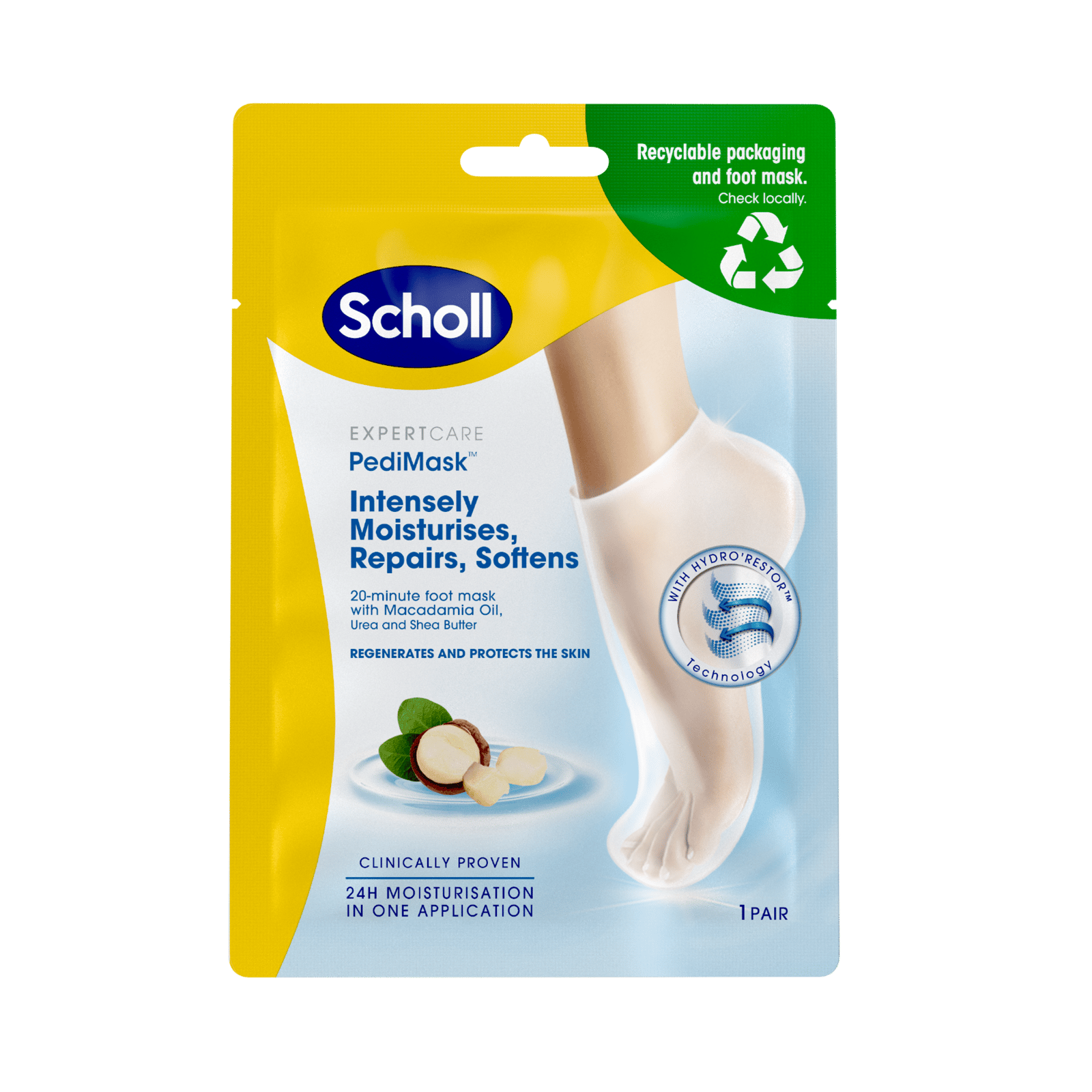 Scholl Mjukgörande Fotmask 2 st