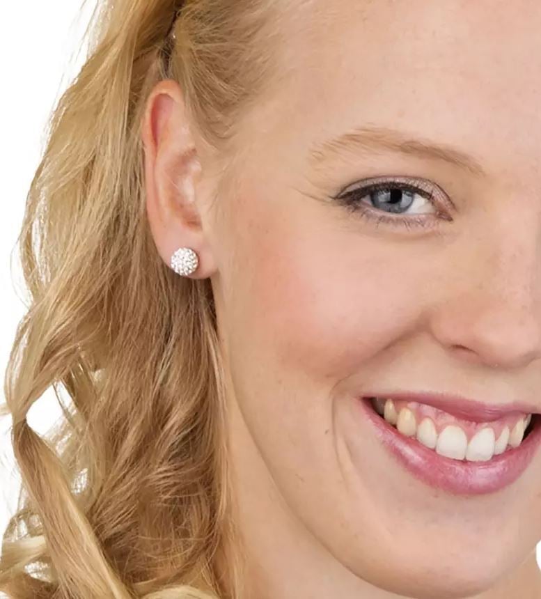 Blomdahl Örhängen NT Crystal Ball 6 mm White 1 par