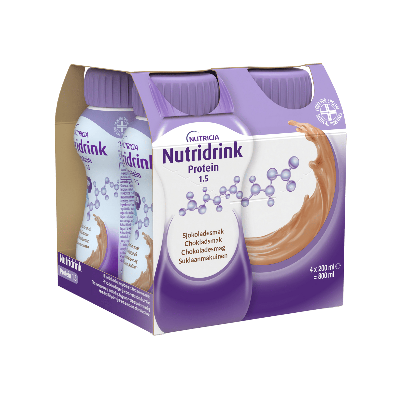 Nutridrink Protein Chokladsmak 4 x 200 ml
