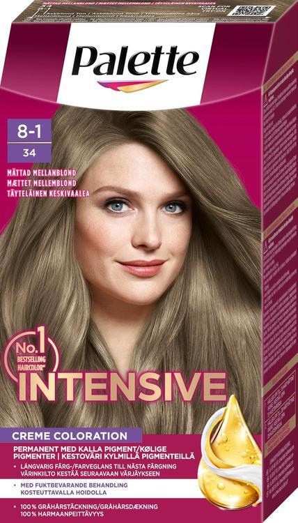 Palette Intensive Creme Coloration 8-1 Pärlemorskimrande Ljusblond
