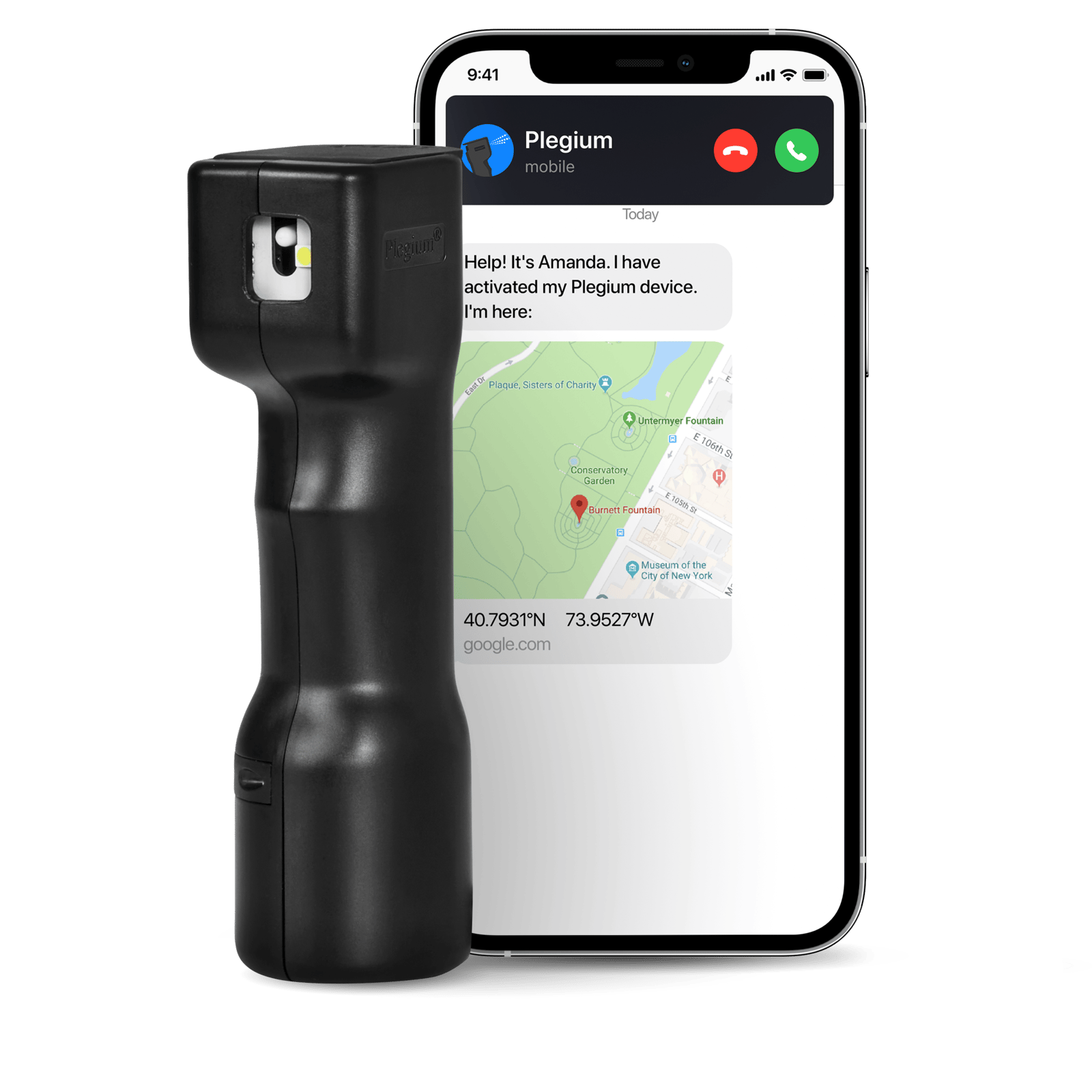 Plegium Smart Försvarsspray Svart