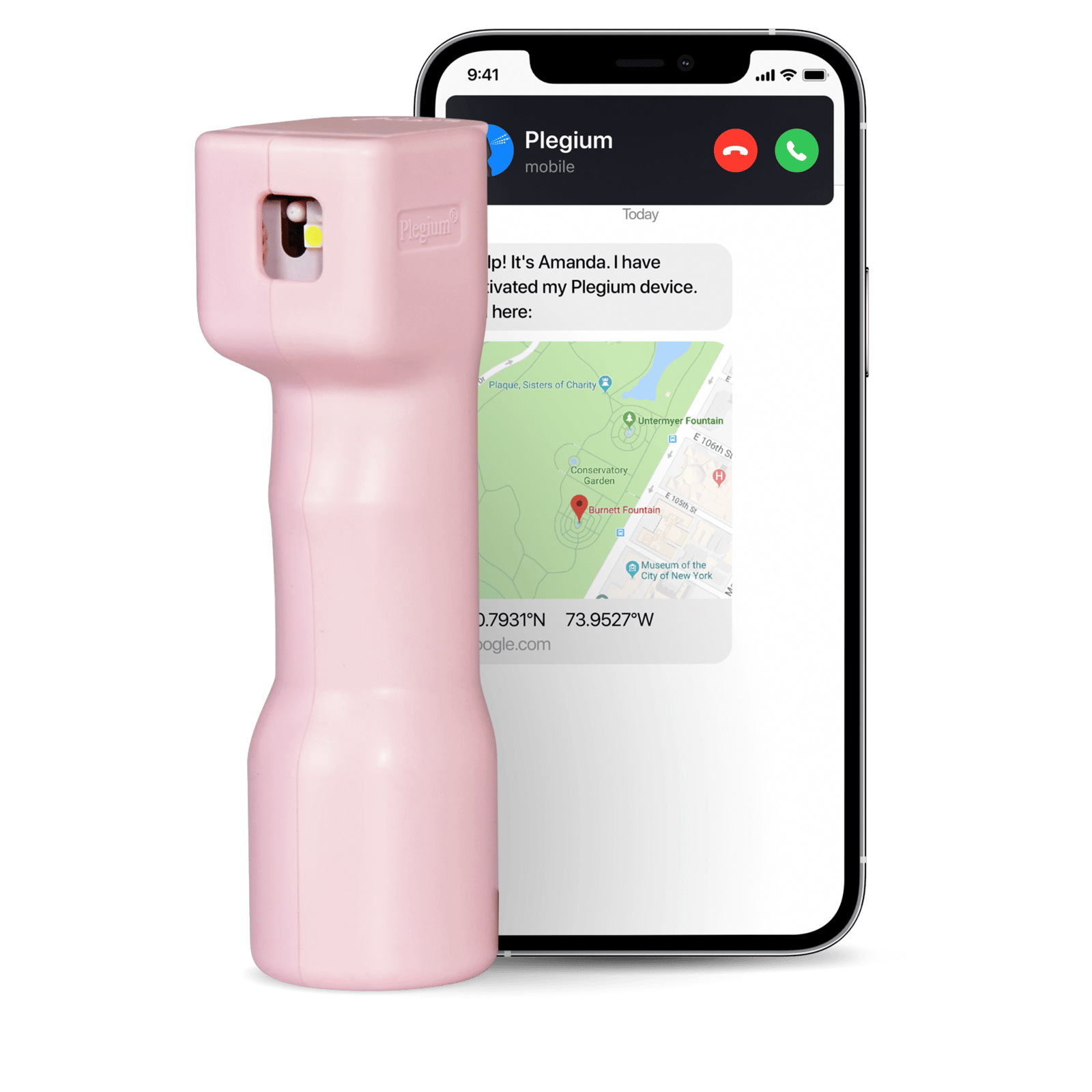 Plegium Smart Försvarsspray Rosa