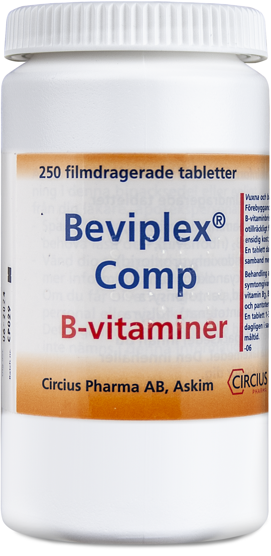 Beviplex Comp 250 tabletter