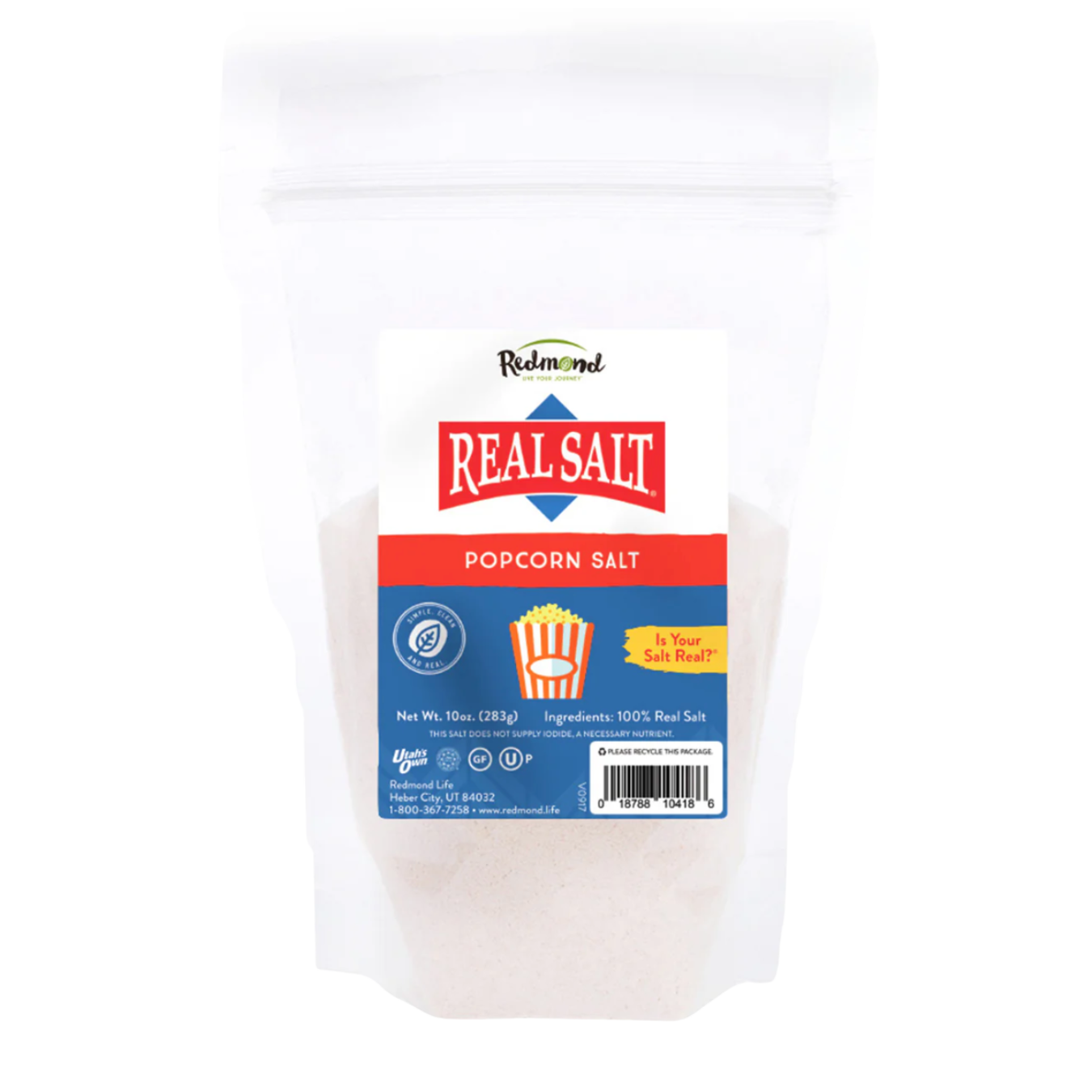 Redmond Real Salt Popcorn Pouch 284 g