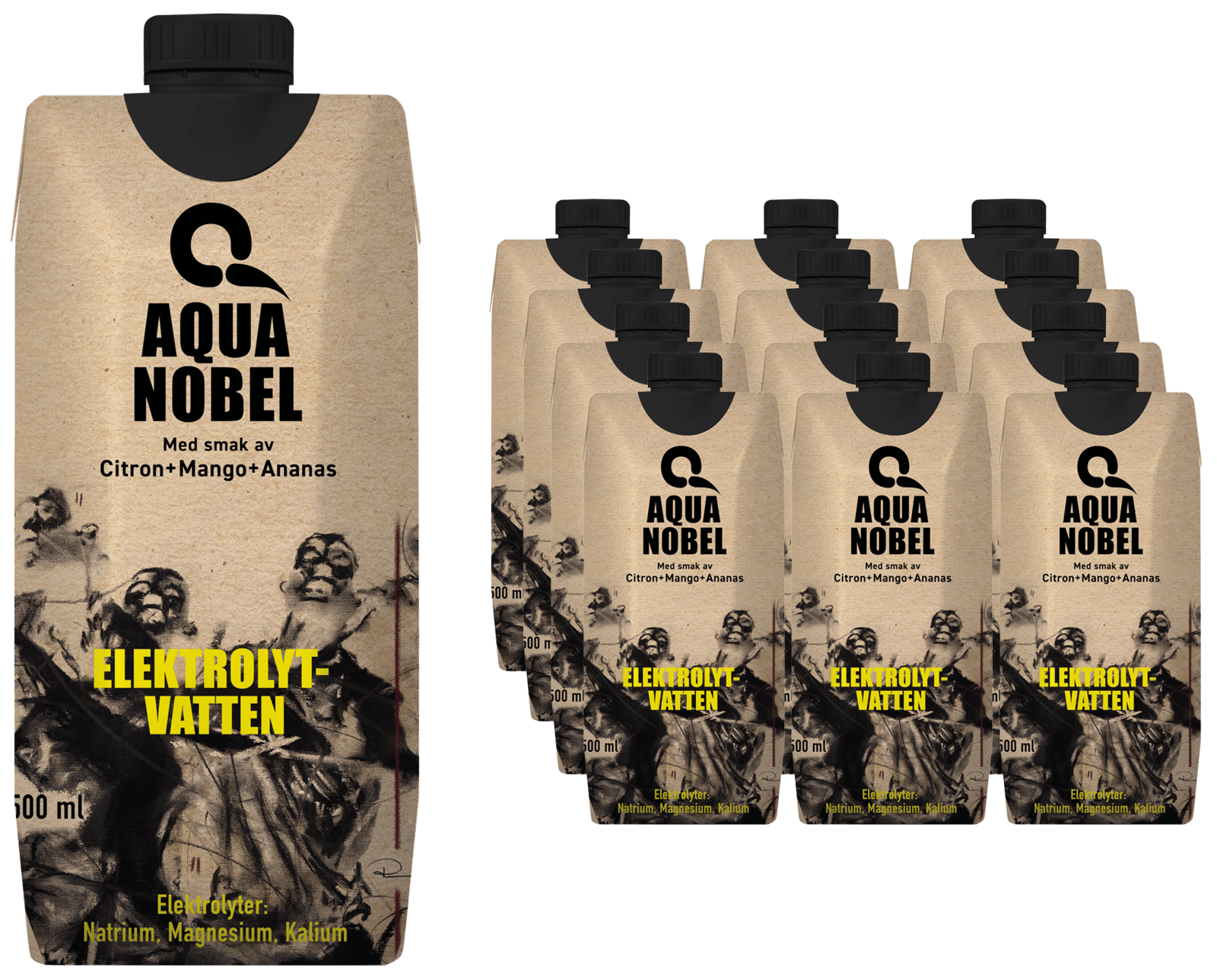 Aqua Nobel Elektrolytvatten Citron, Mango, Ananas 12-pack