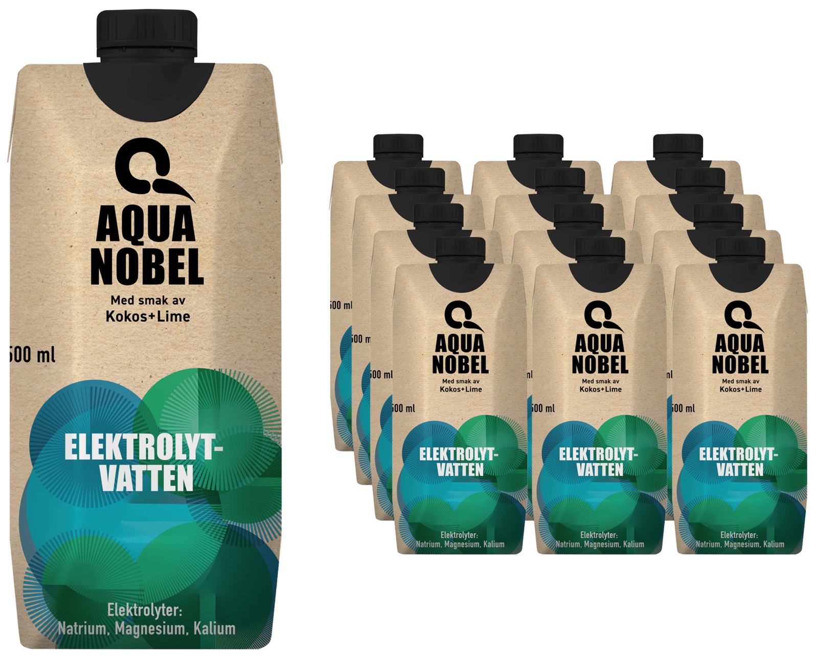 Aqua Nobel Elektrolytvatten Kokos, Lime 12-pack