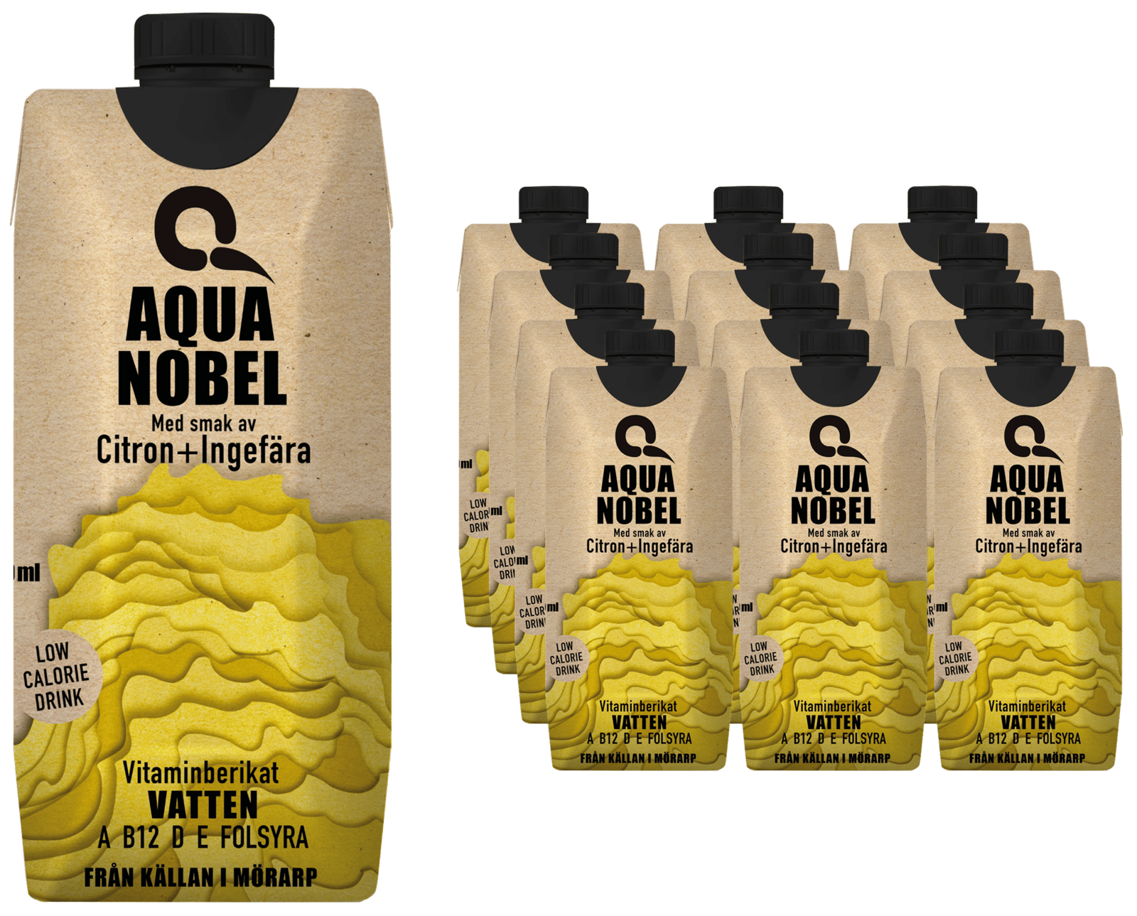 Aqua Nobel Vitaminvatten Citron & Ingefära 12-pack