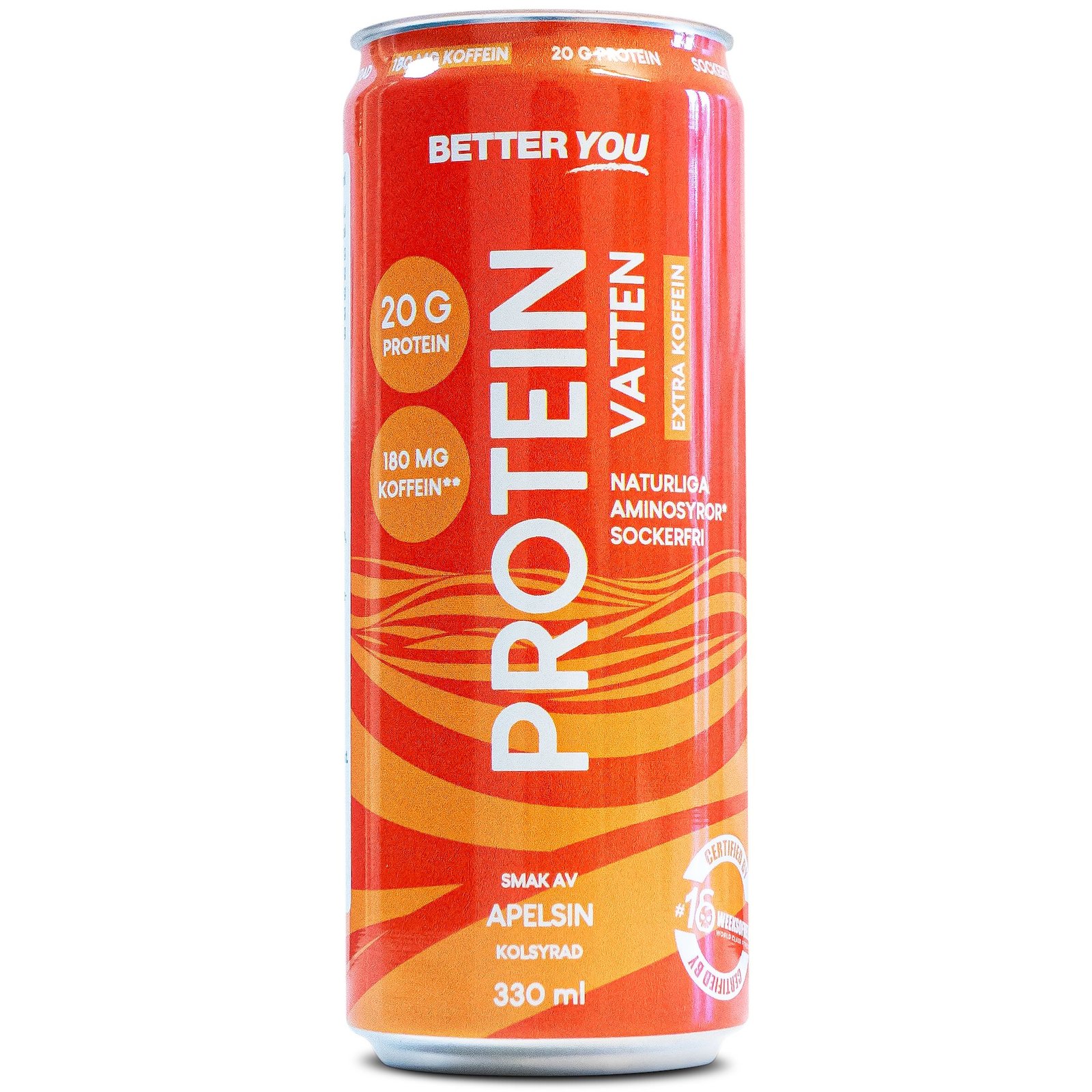 Better You Proteinvatten Koffein Apelsinsmak 330 ml