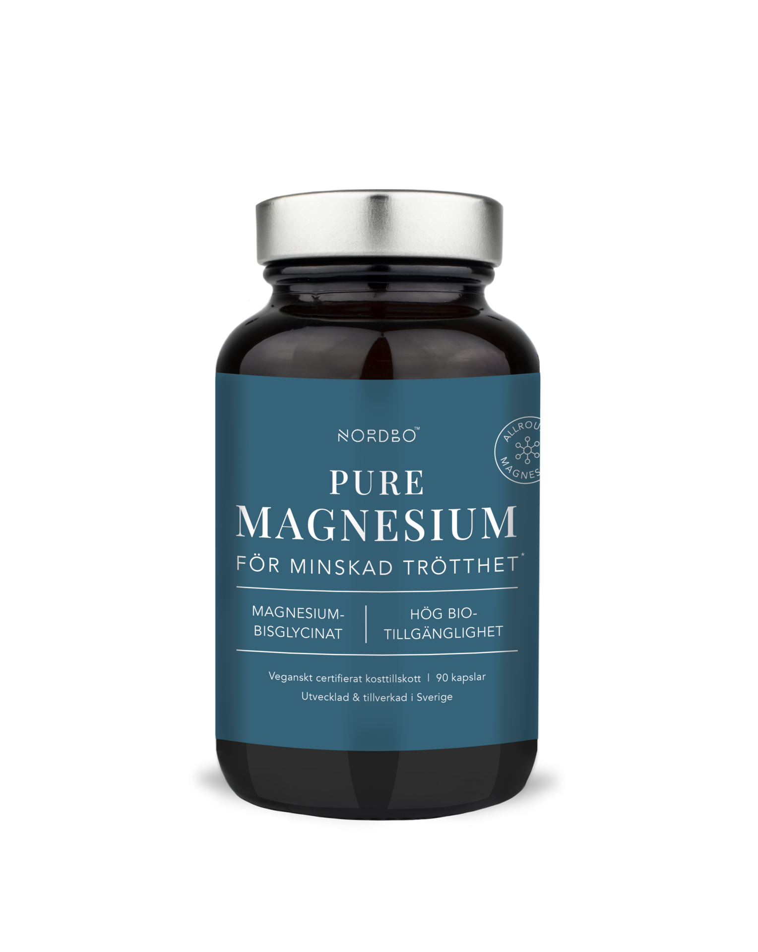 Nordbo Pure Magnesium 100 % Bisglycinat 90 kapslar