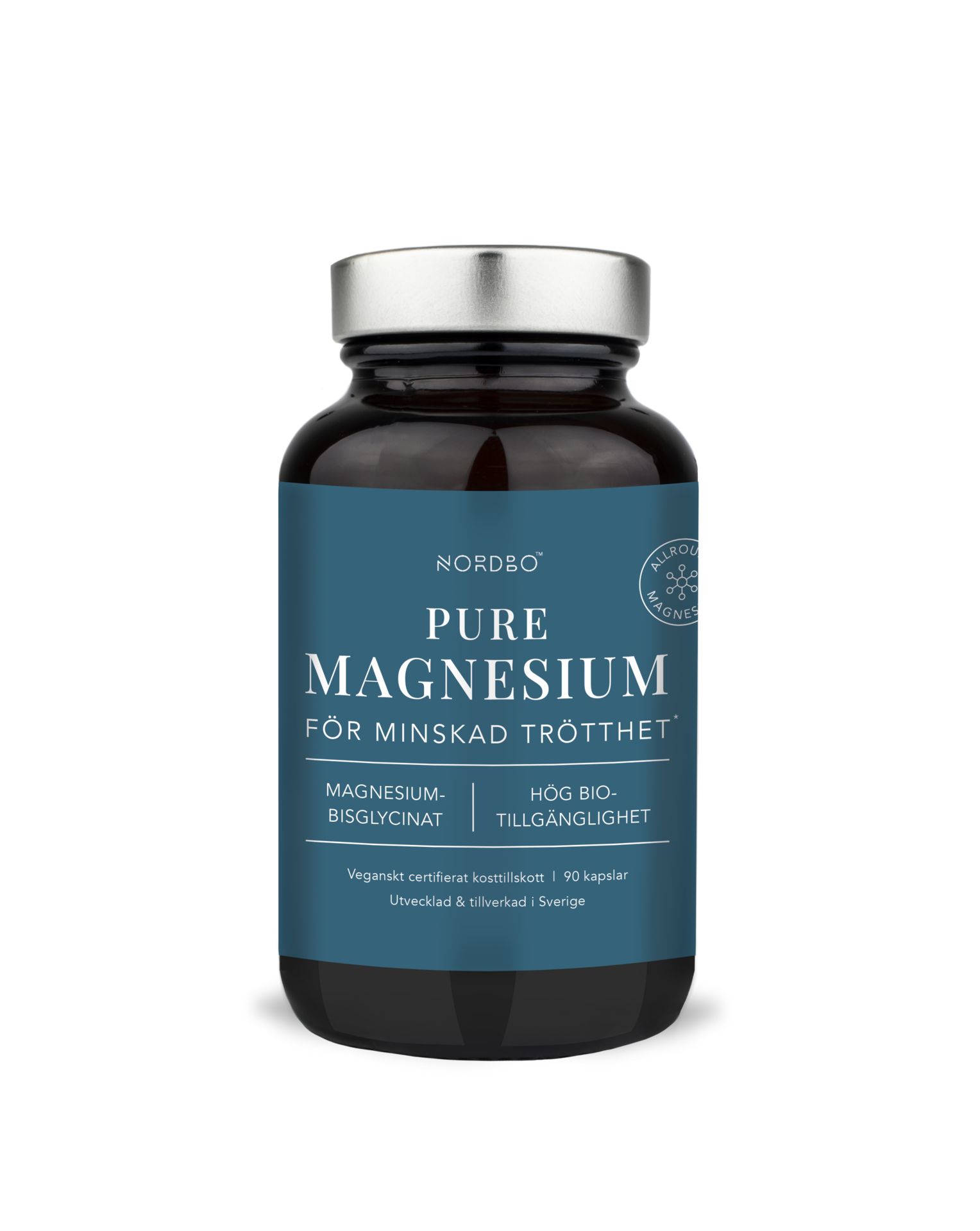 Nordbo Pure Magnesium 100 % Bisglycinat 90 kapslar