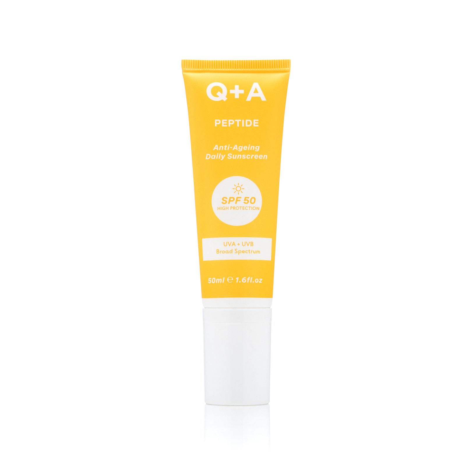 Q+A Peptide SPF50 Renewing Face Sunscreen 50 ml