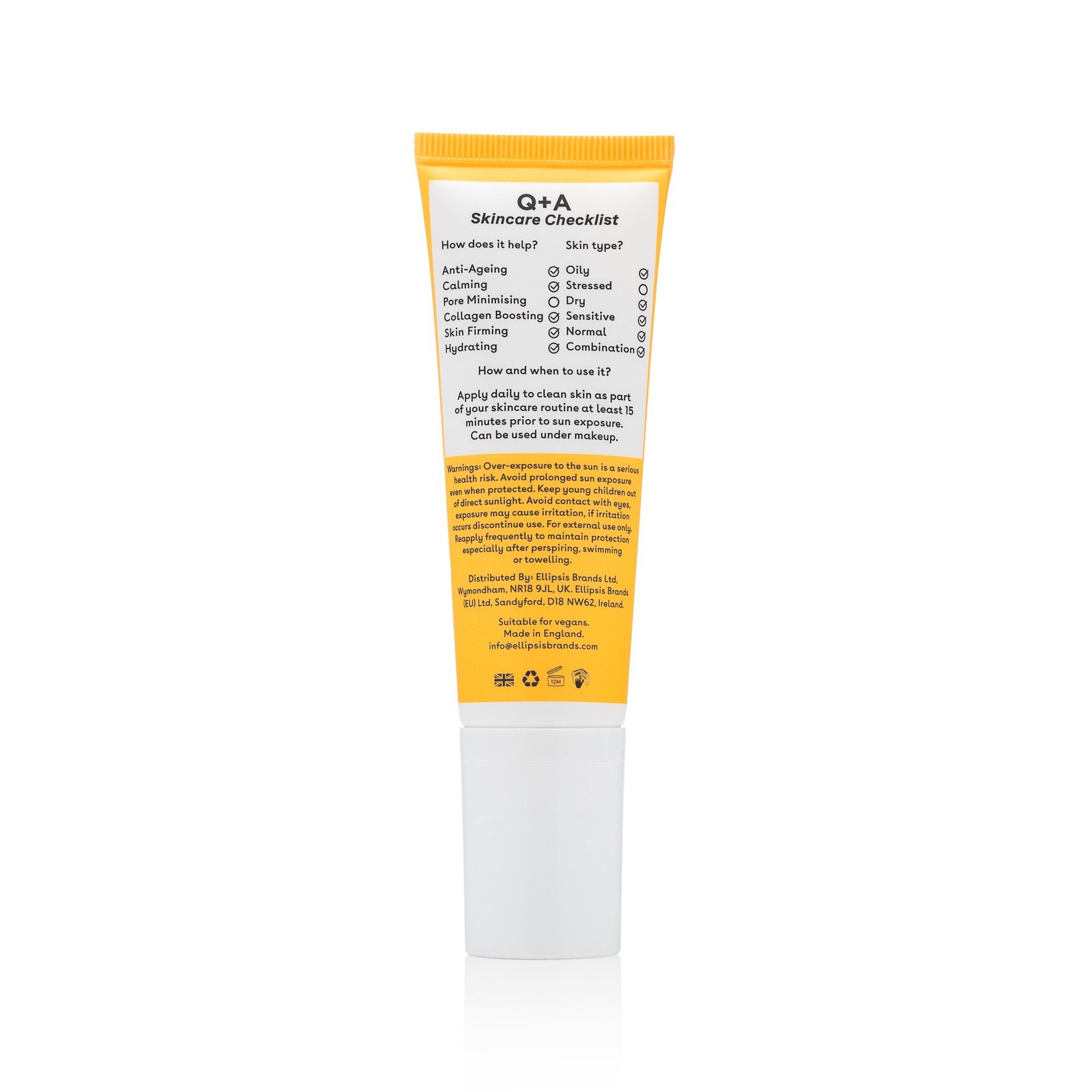 Q+A Peptide SPF50 Renewing Face Sunscreen 50 ml