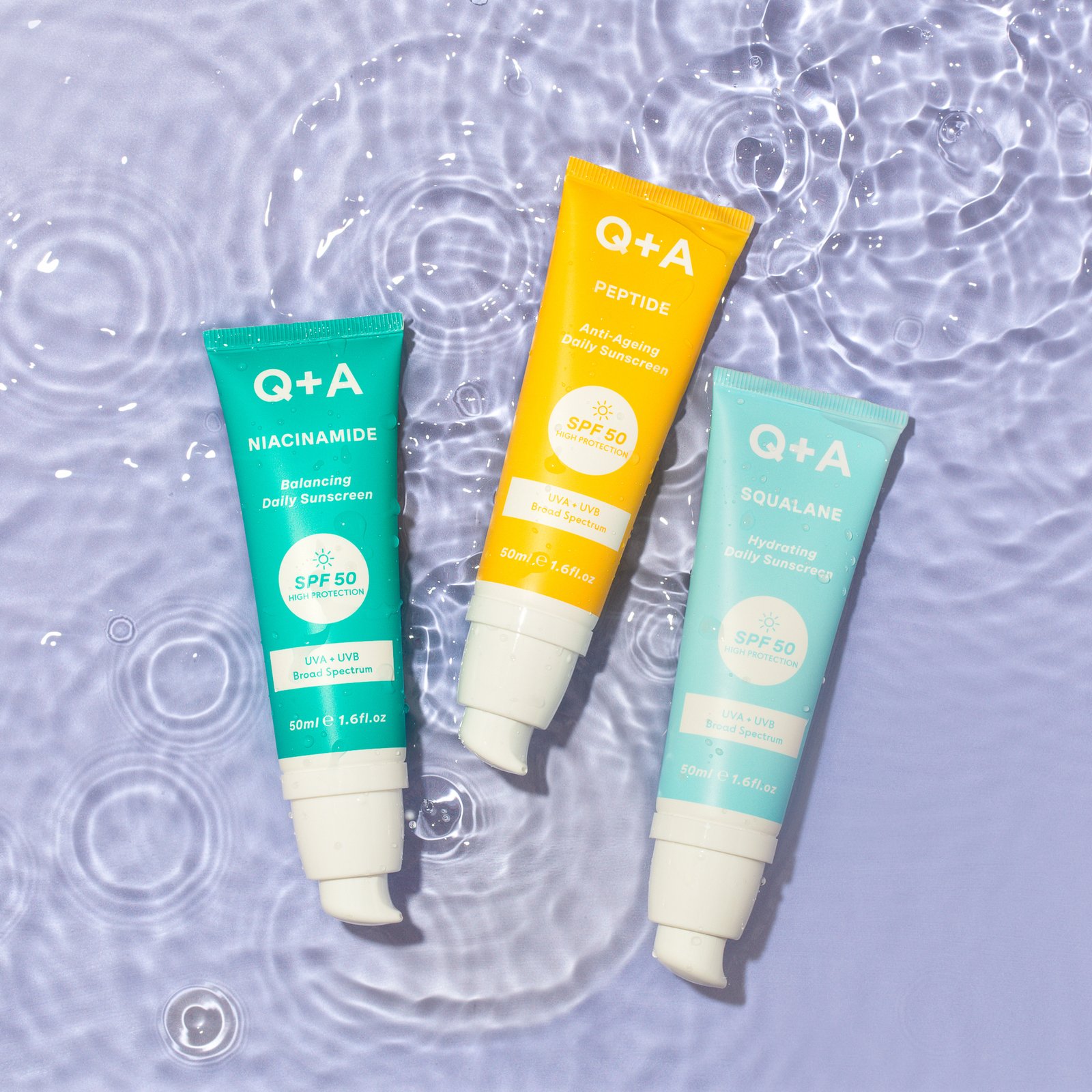 Q+A Niacinamide SPF50 Balancing Face Sunscreen 50 ml