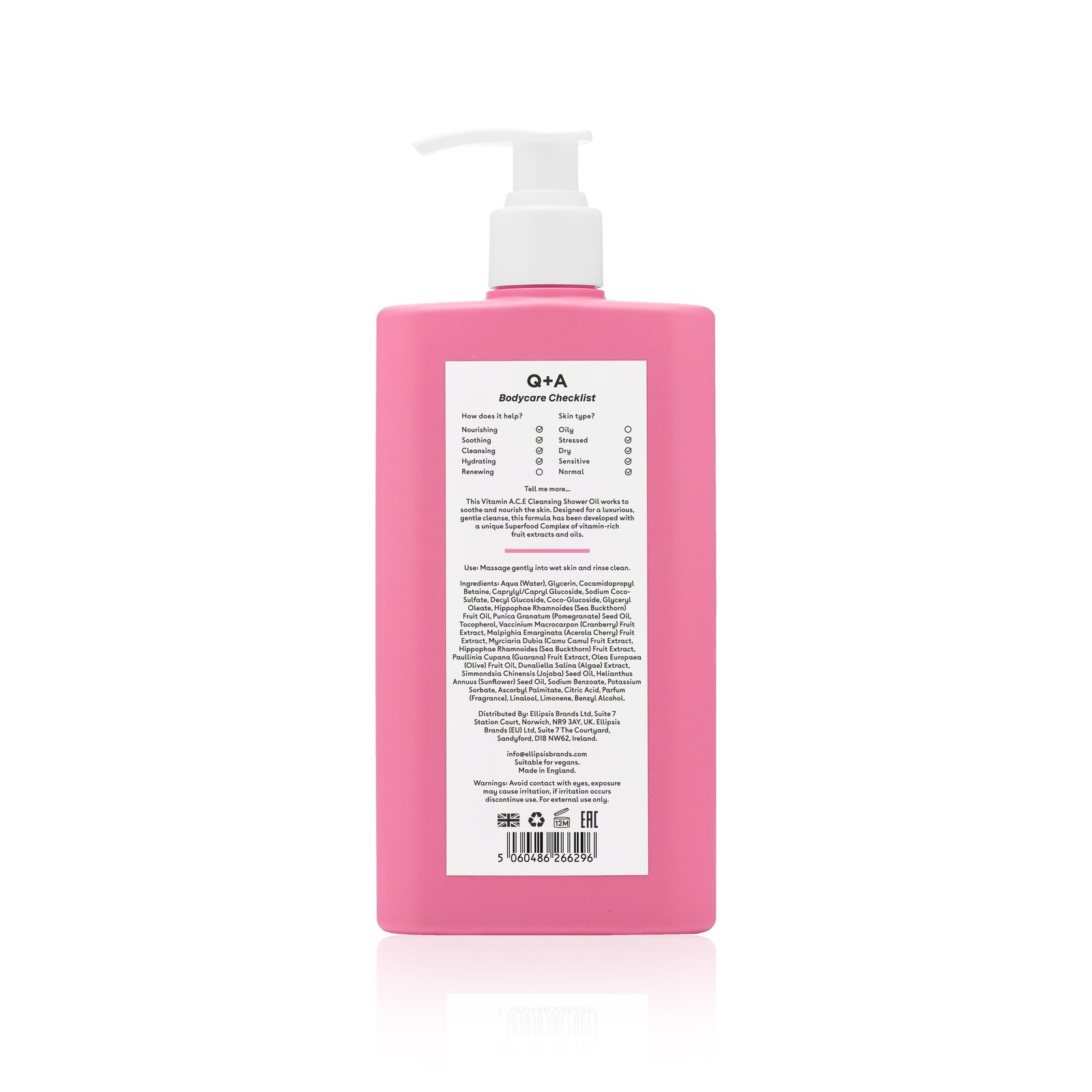 Q+A Vitamin A.C.E Shower Oil 250ml
