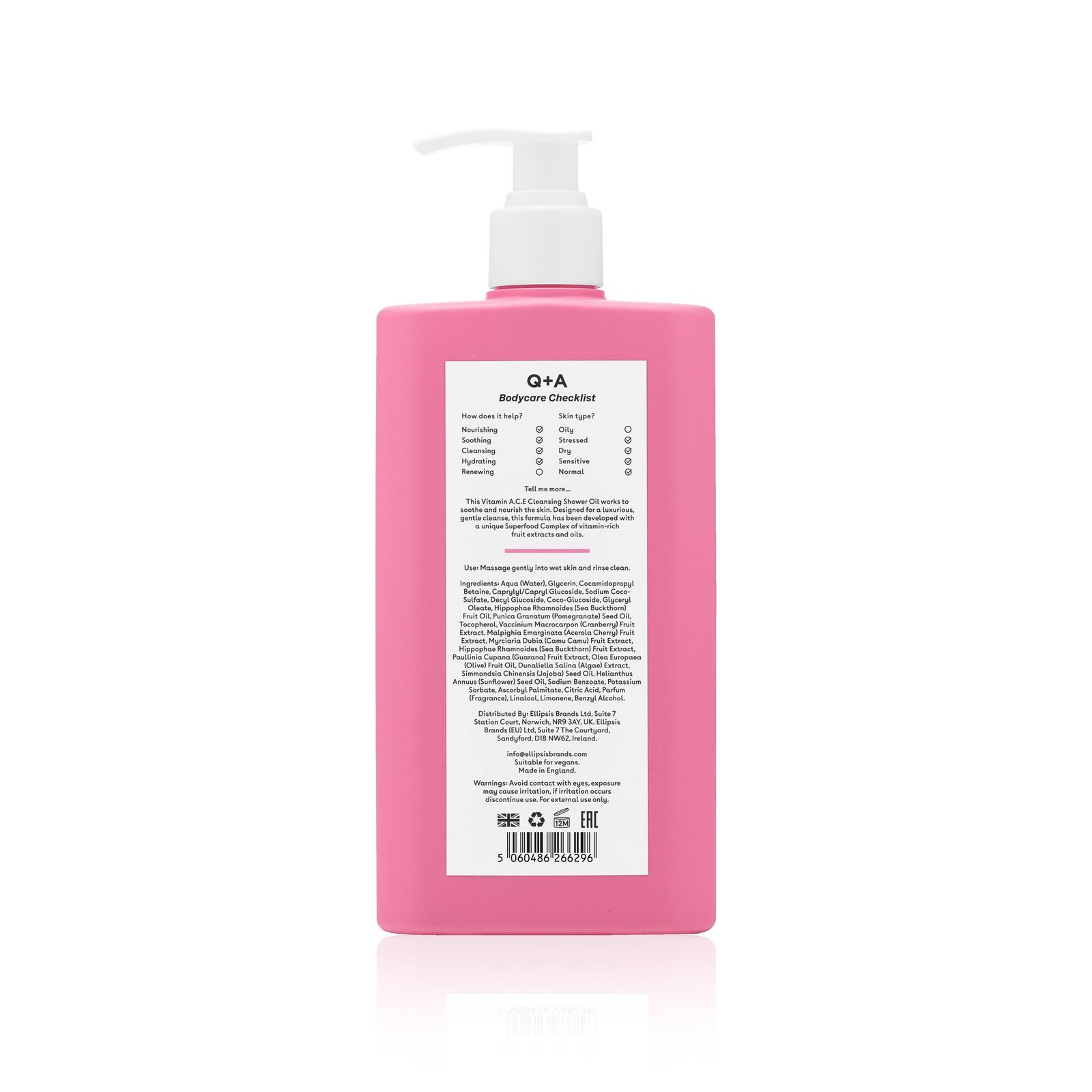 Q+A Vitamin A.C.E Shower Oil 250ml