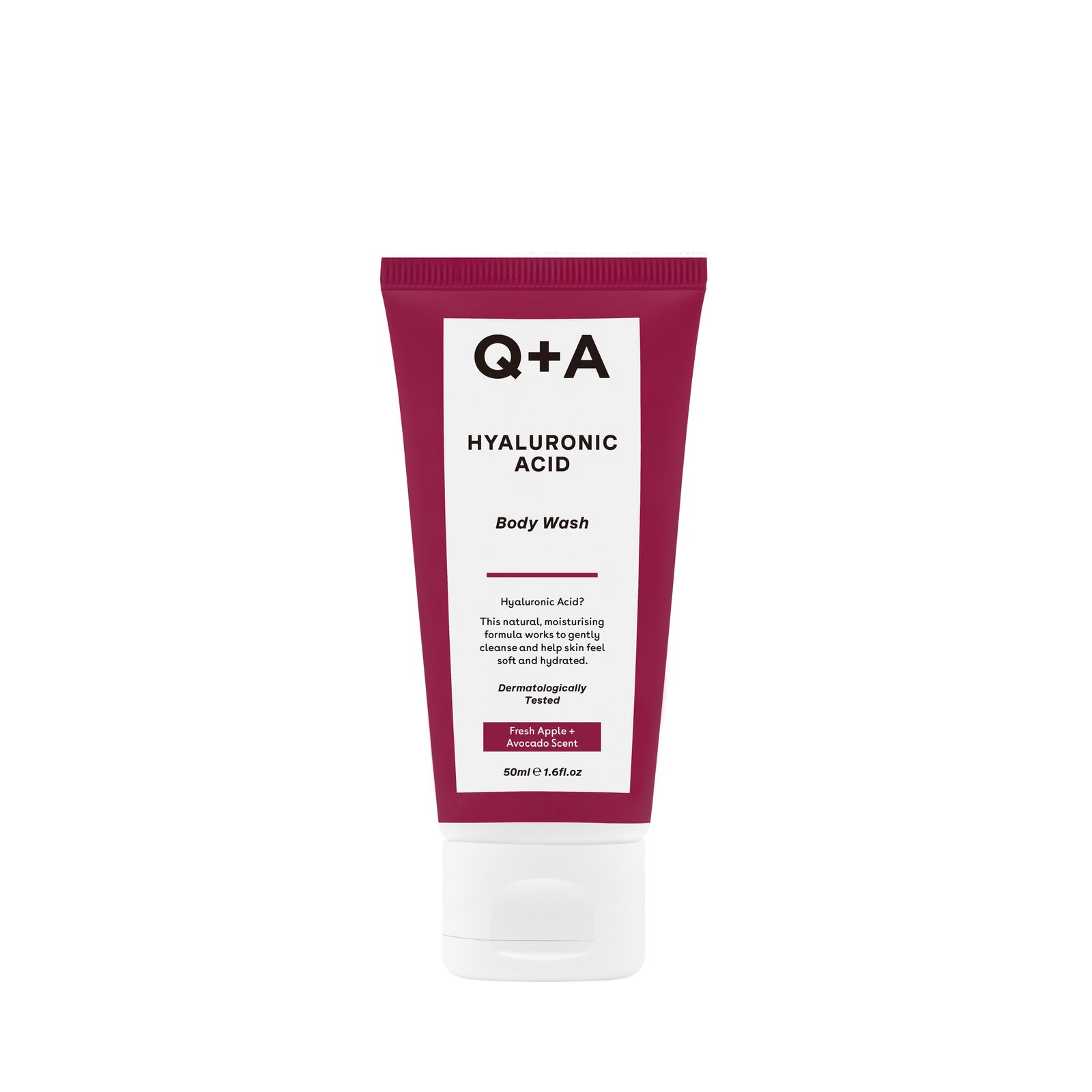 Q+A Hyaluronic Acid Body Wash Travel Size 50 ml
