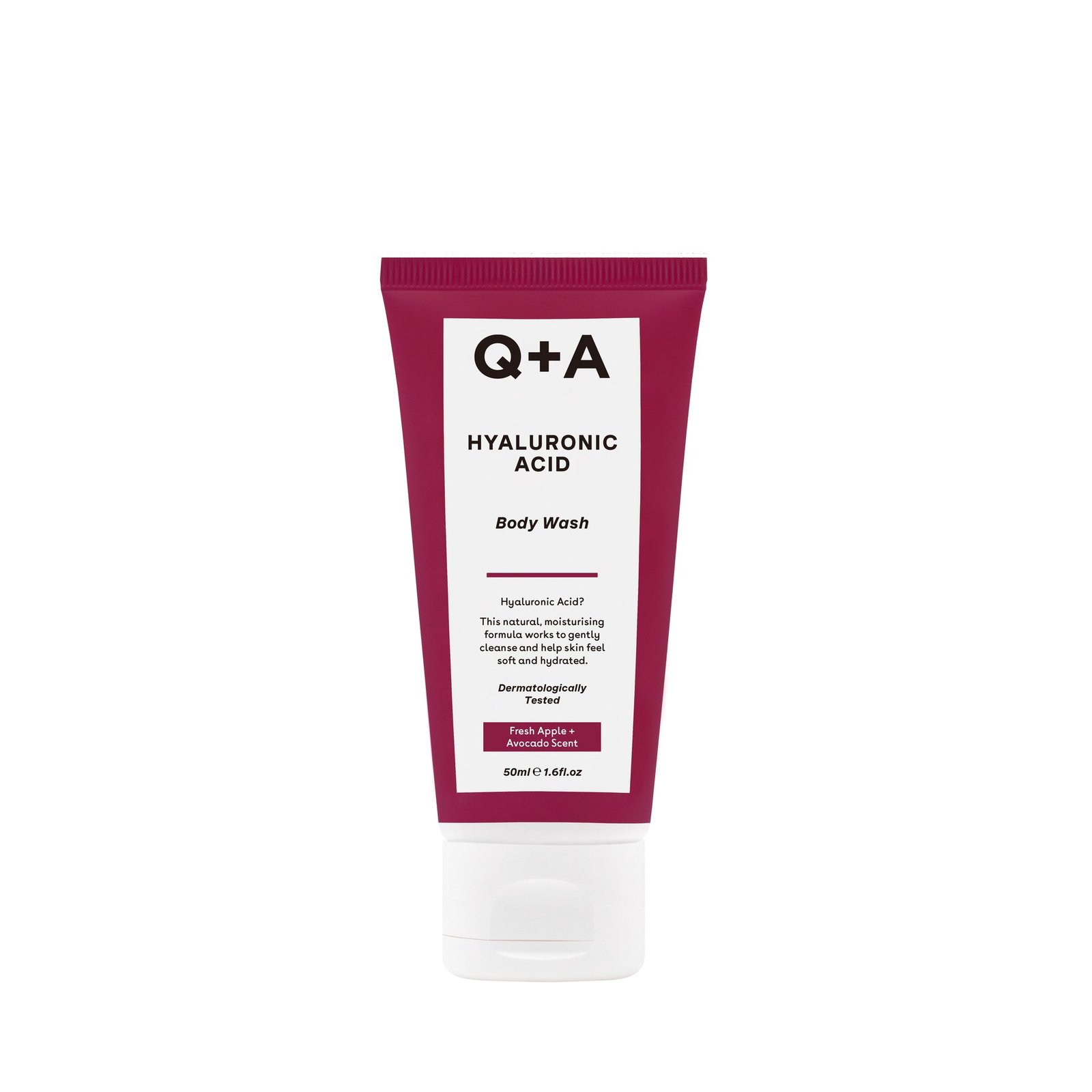 Q+A Hyaluronic Acid Body Wash Travel Size 50 ml
