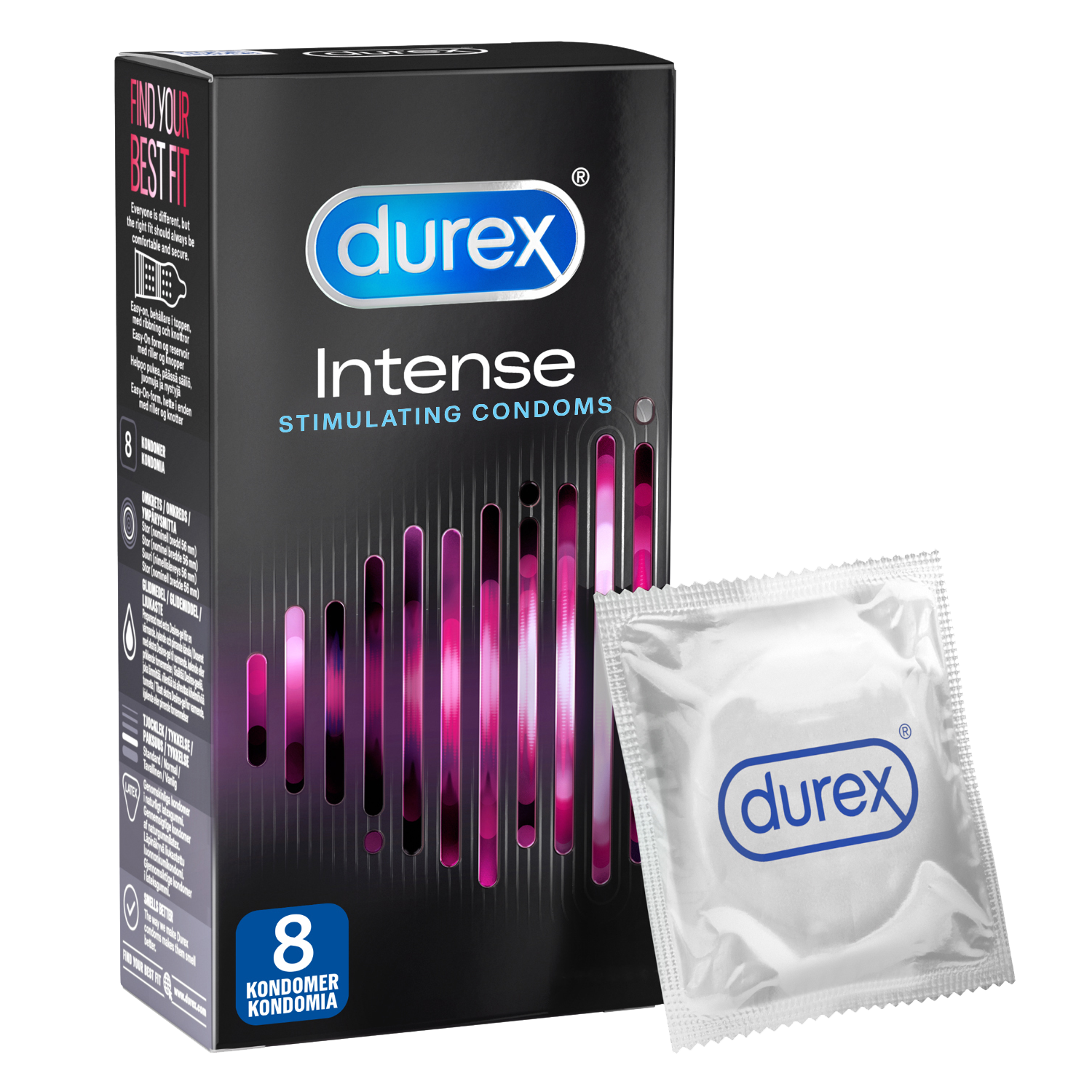 Durex Intense Stimulating Condoms 8 st