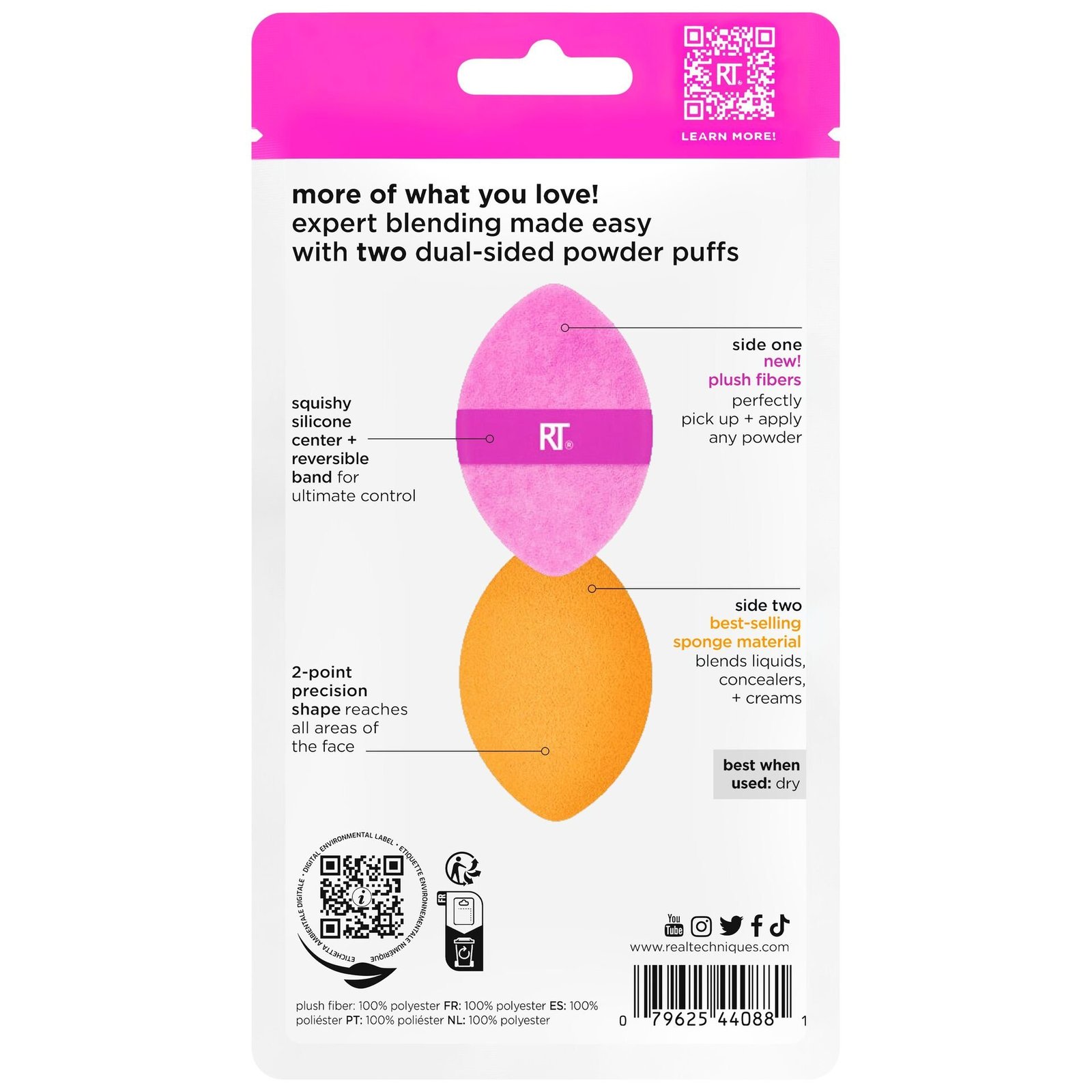 REAL TECHNIQUES Miracle 2 in 1 Powder Puff Duo