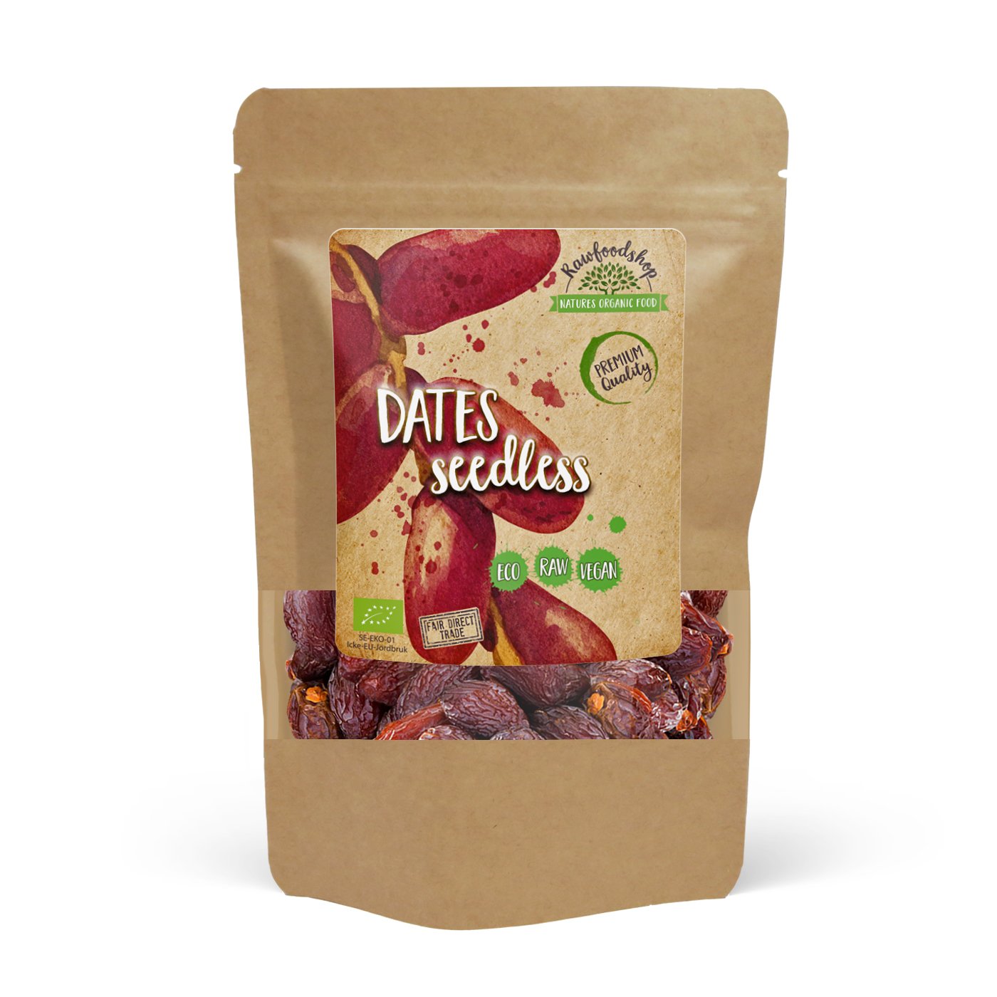 Rawfoodshop Dadlar Urkärnade Eko 500 g