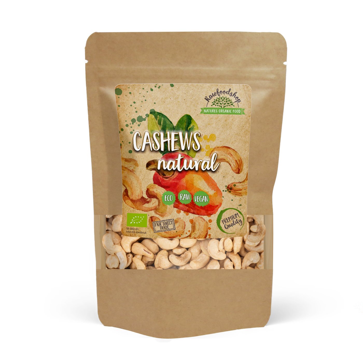 Rawfoodshop Cashewnötter Premium Raw Eko 1 kg