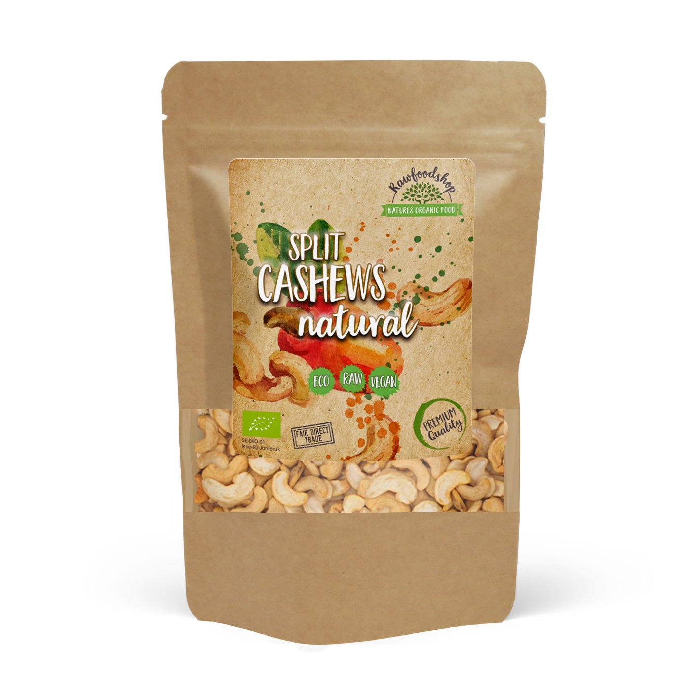 Rawfoodshop Cashewnötter Delade Eko 1 kg