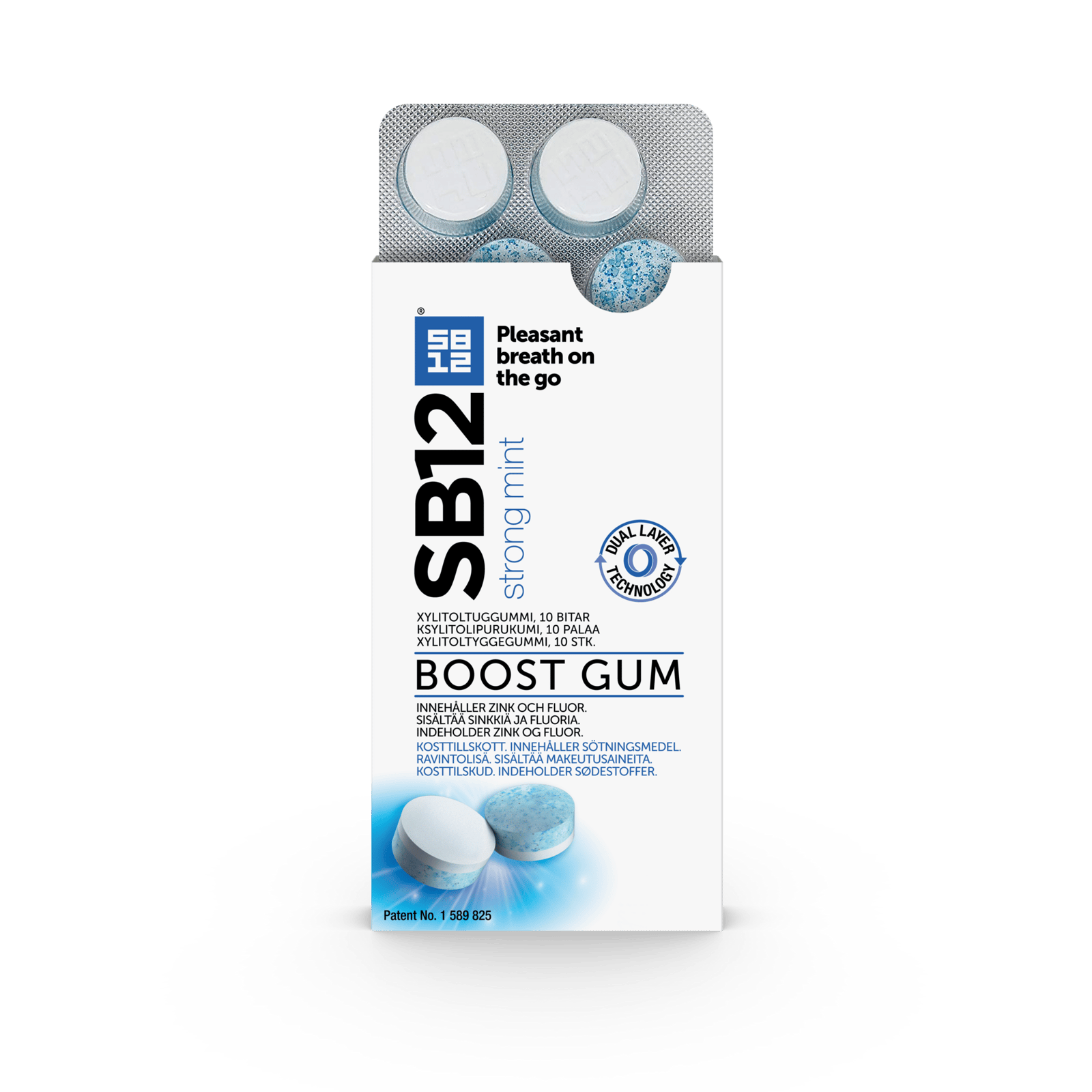 SB12 Original Boost Gum Strong Mint Tuggummin 10 st