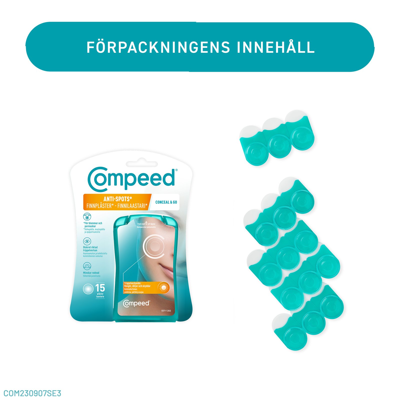 Compeed Anti-Spots Conceal & Go Finnplåster 15 st