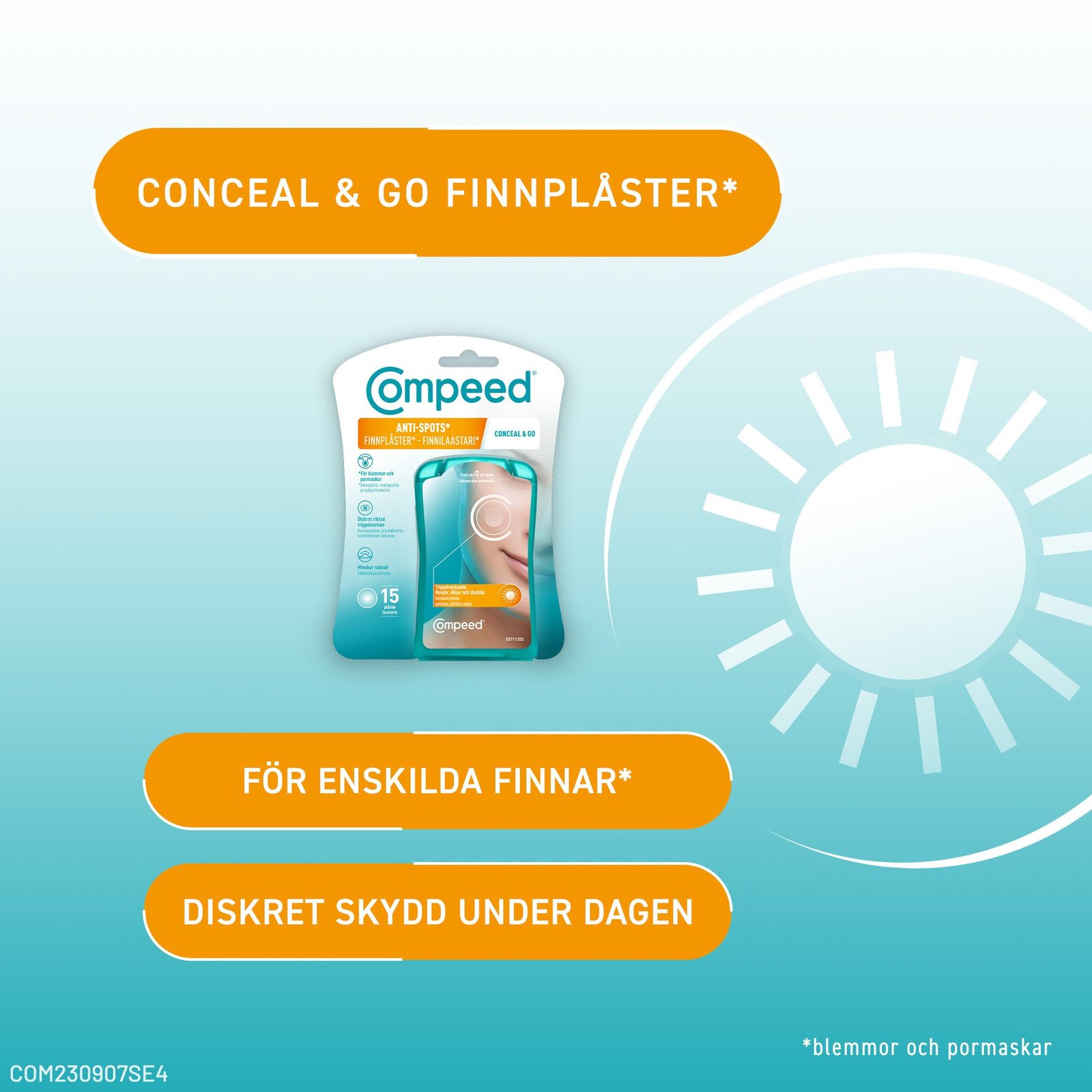 Compeed Anti-Spots Conceal & Go Finnplåster 15 st