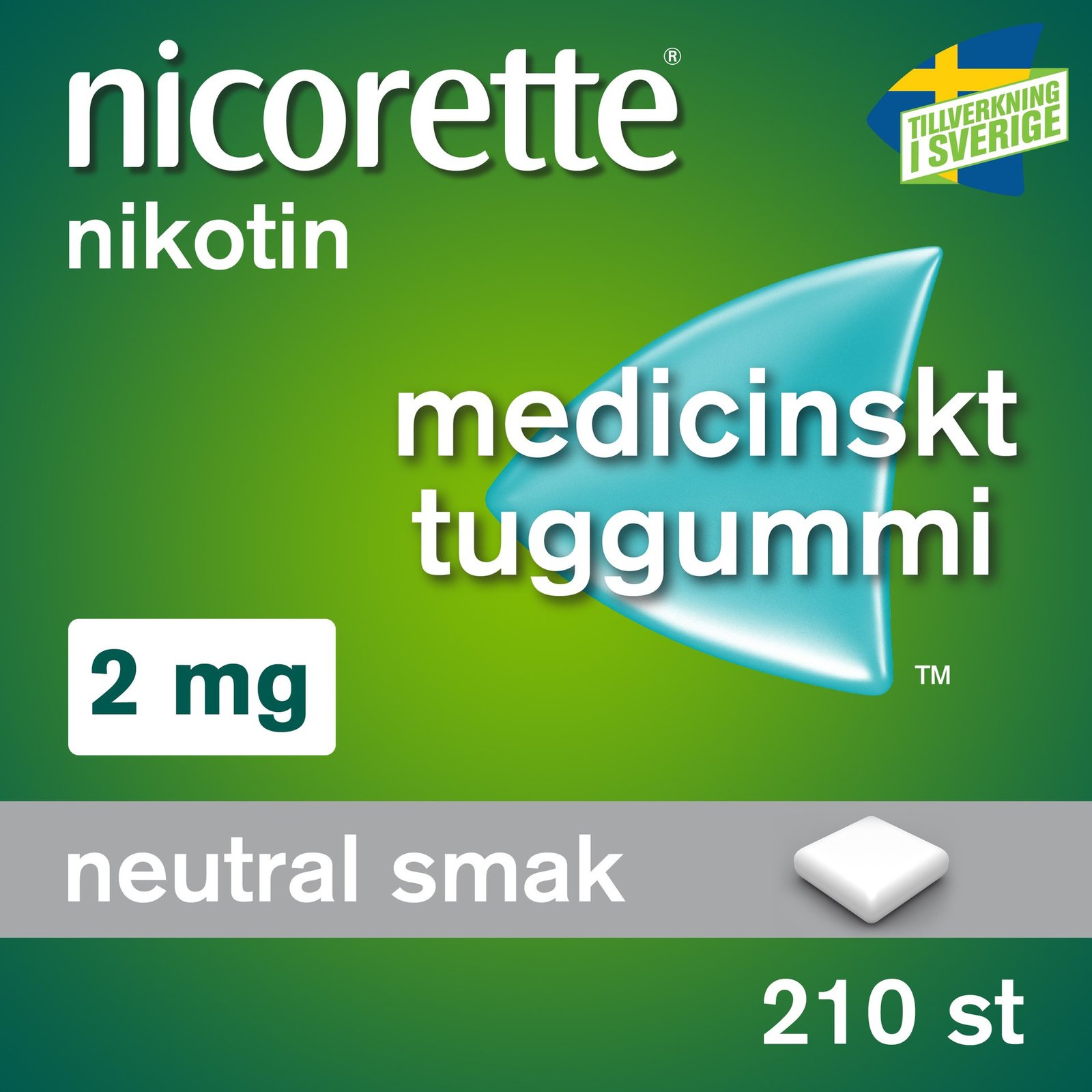 Nicorette Medicinskt Tuggummi 2 mg 210 st