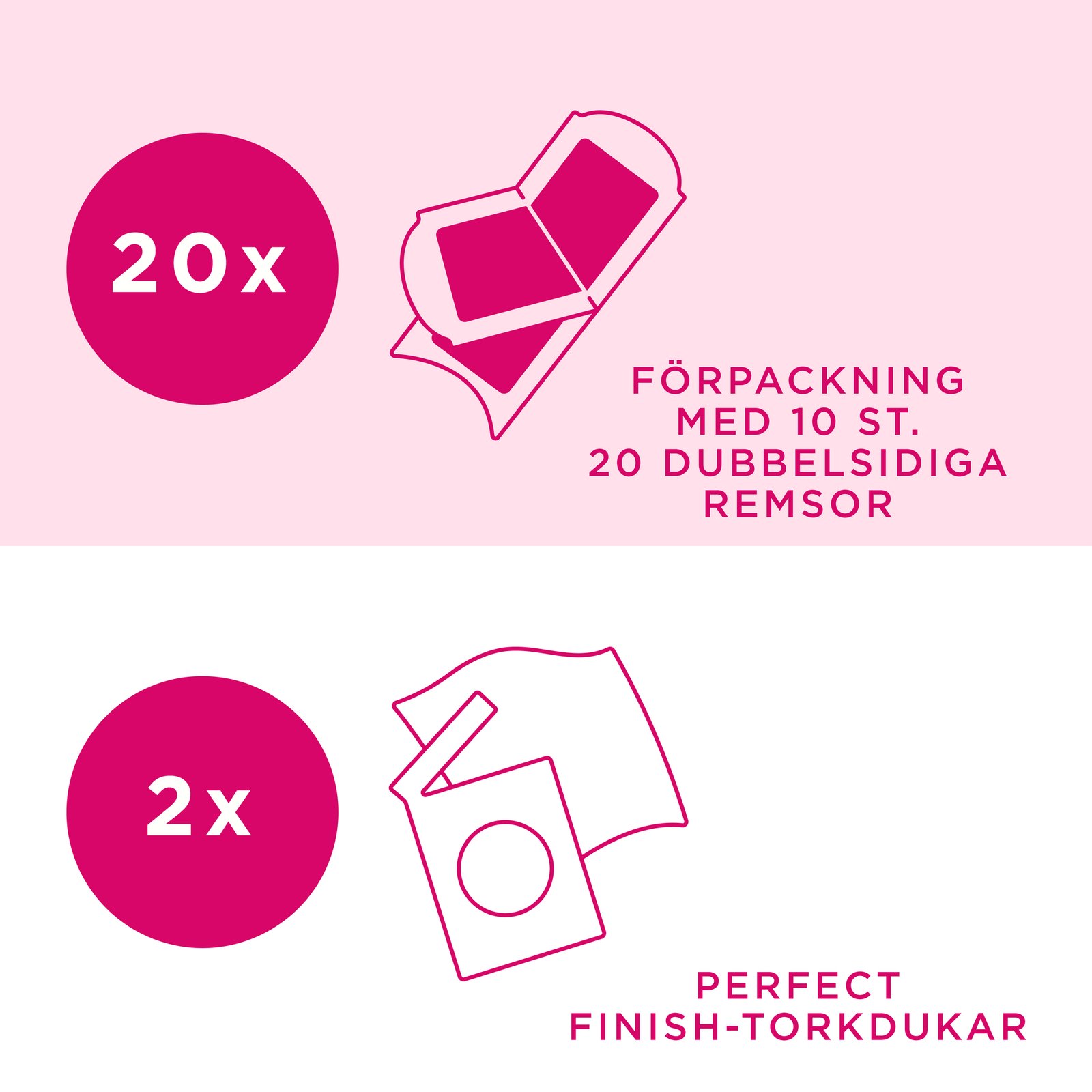 Veet Pure Cold Wax Strips Leg & Body Sensitive Skin 20 st