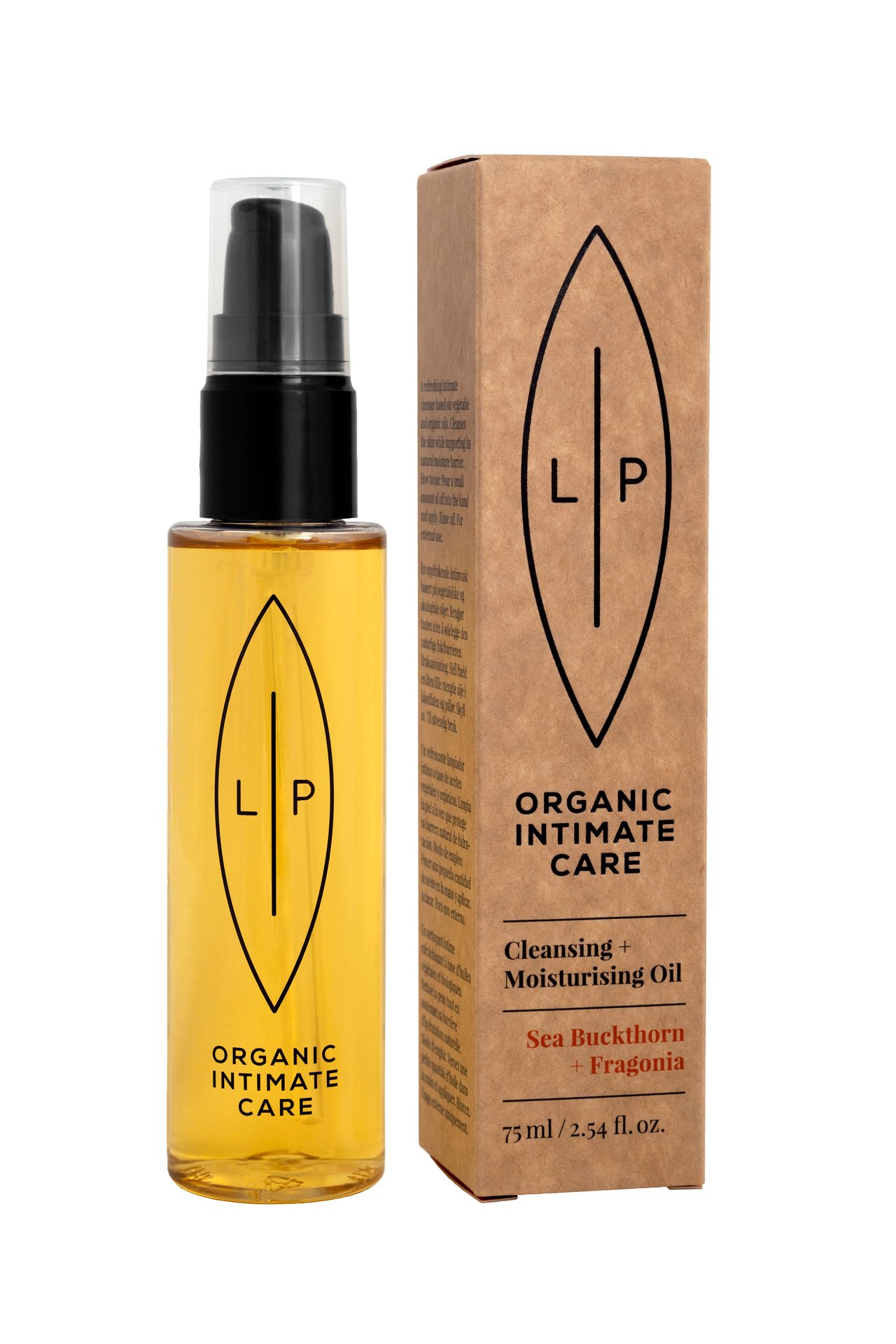 Lip Intimate Care Cleansing + Moisturising Oil, Sea Buckthorn + Fragonia 75ml