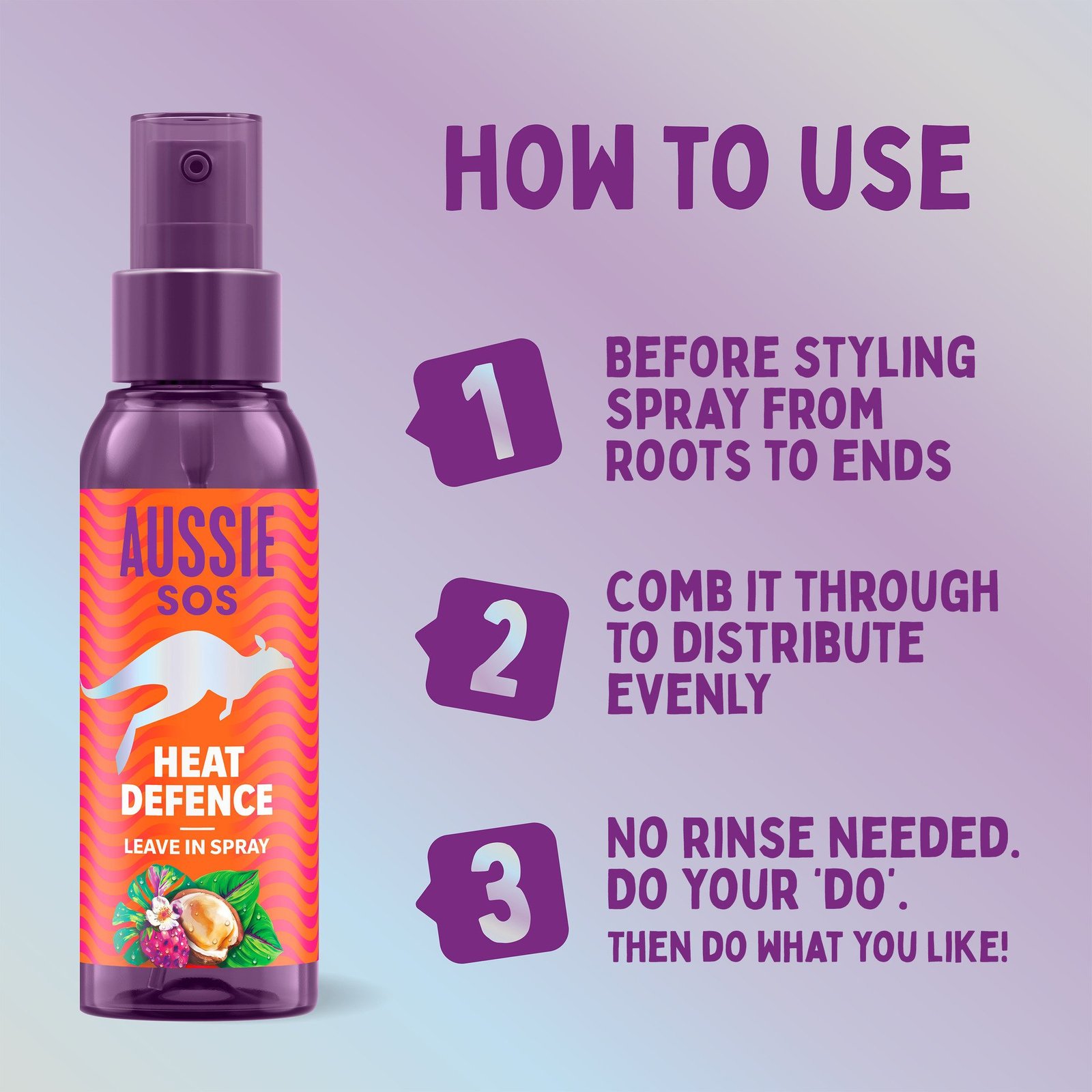Aussie SOS Heat Defence Leave-In Spray 100ml