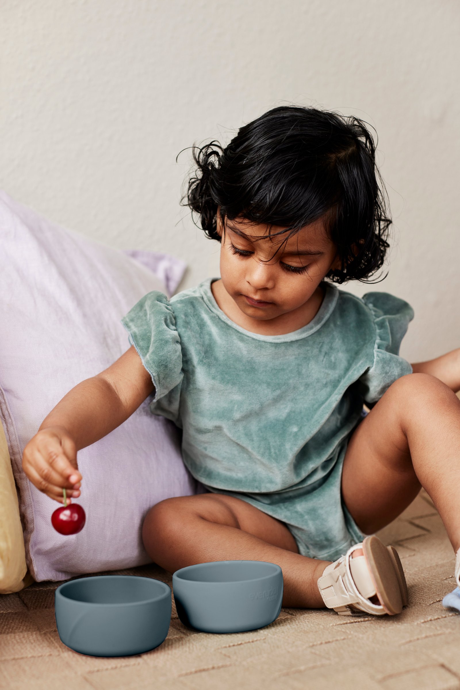 Everyday Baby Barnmatskål Silikon Harmony Green 2 st