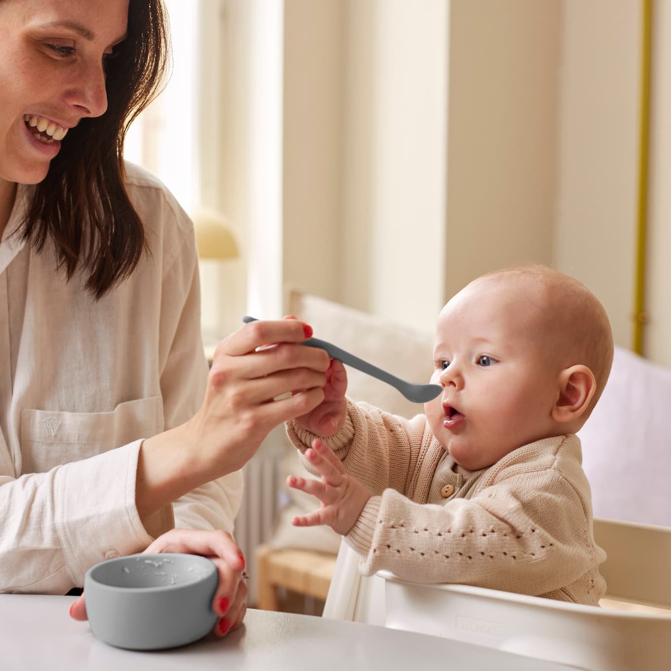 Everyday Baby Silikonsked Med Metallkärna Quiet Grey