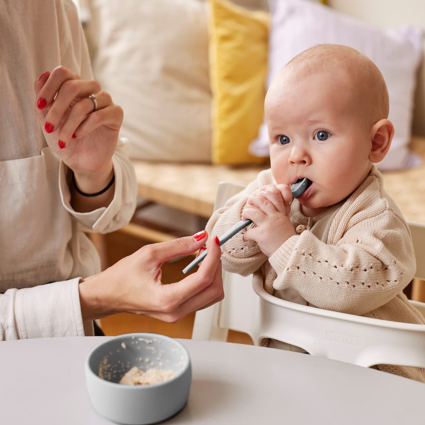 Everyday Baby Silikonsked Med Metallkärna Quiet Grey