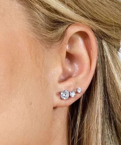Blomdahl Örhängen ST Tiffany 5 mm CZ White 1 par
