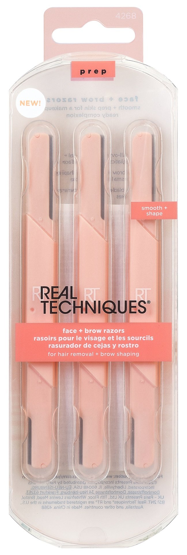 REAL TECHNIQUES Face & Brow Razors 3 st